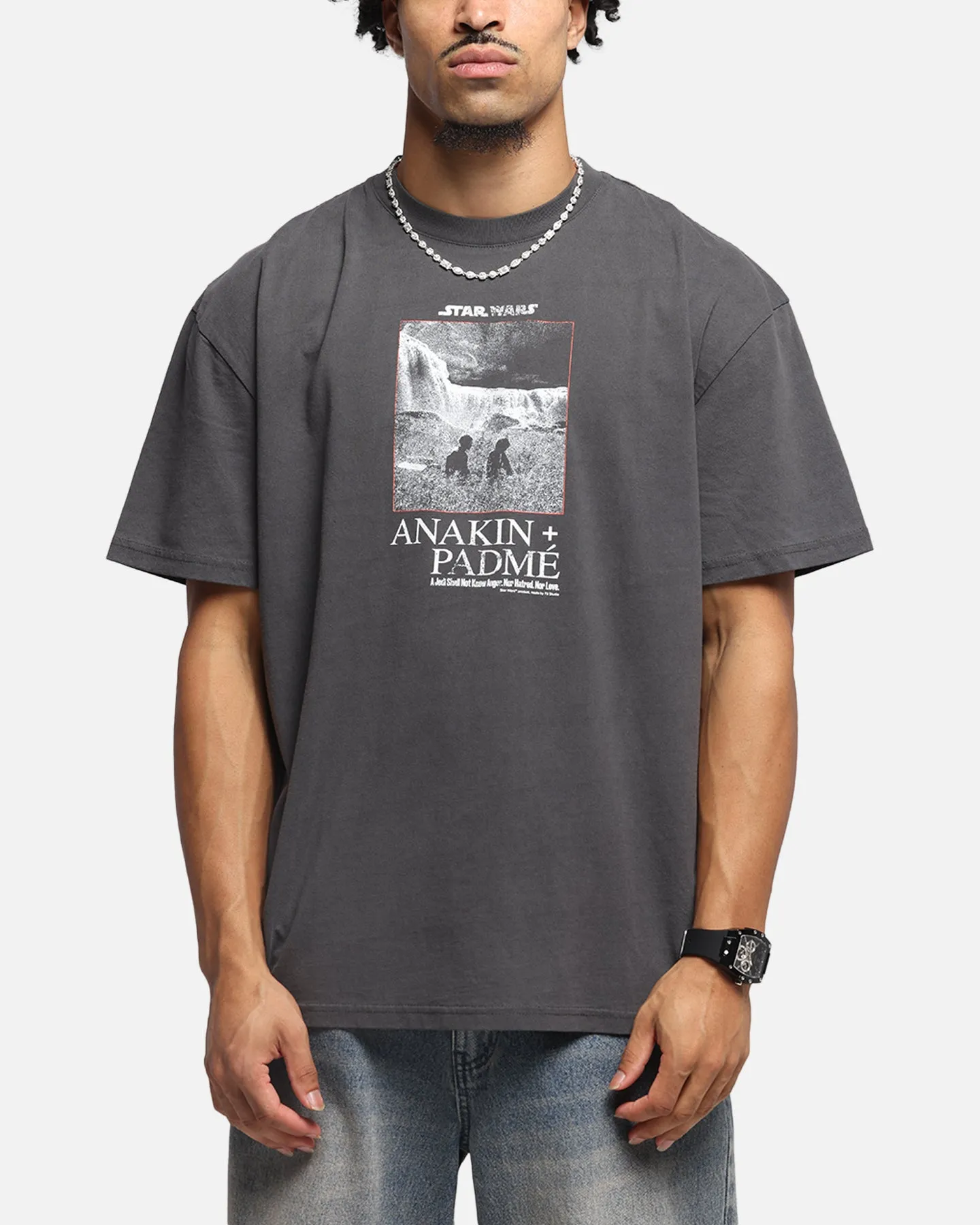 73Studio Star Wars Anakin And Padme Vintage T-Shirt Black Wash sold by Culture Kings product image thumbnail 2