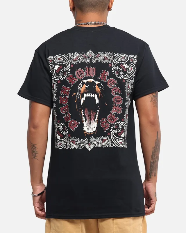 Deathrow Records Doberman Bandana T-Shirt Black sold by Culture Kings