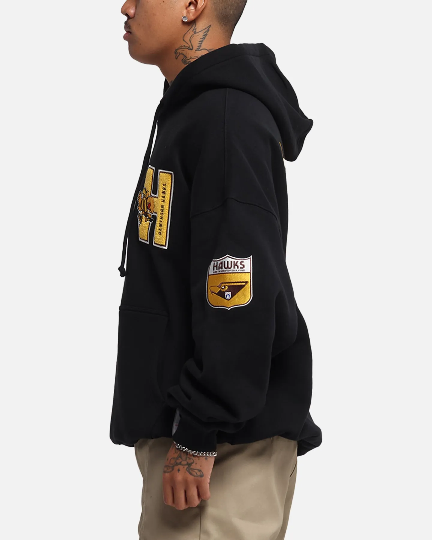 Mitchell & Ness Hawthorn Hawks Team Hoodie Solid Black sold by Culture Kings product image thumbnail 5