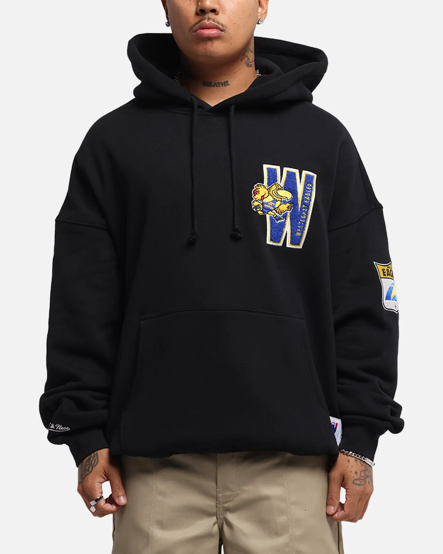 Mitchell & Ness West Coast Eagles Team Hoodie Solid Black sold by Culture Kings product image thumbnail 2