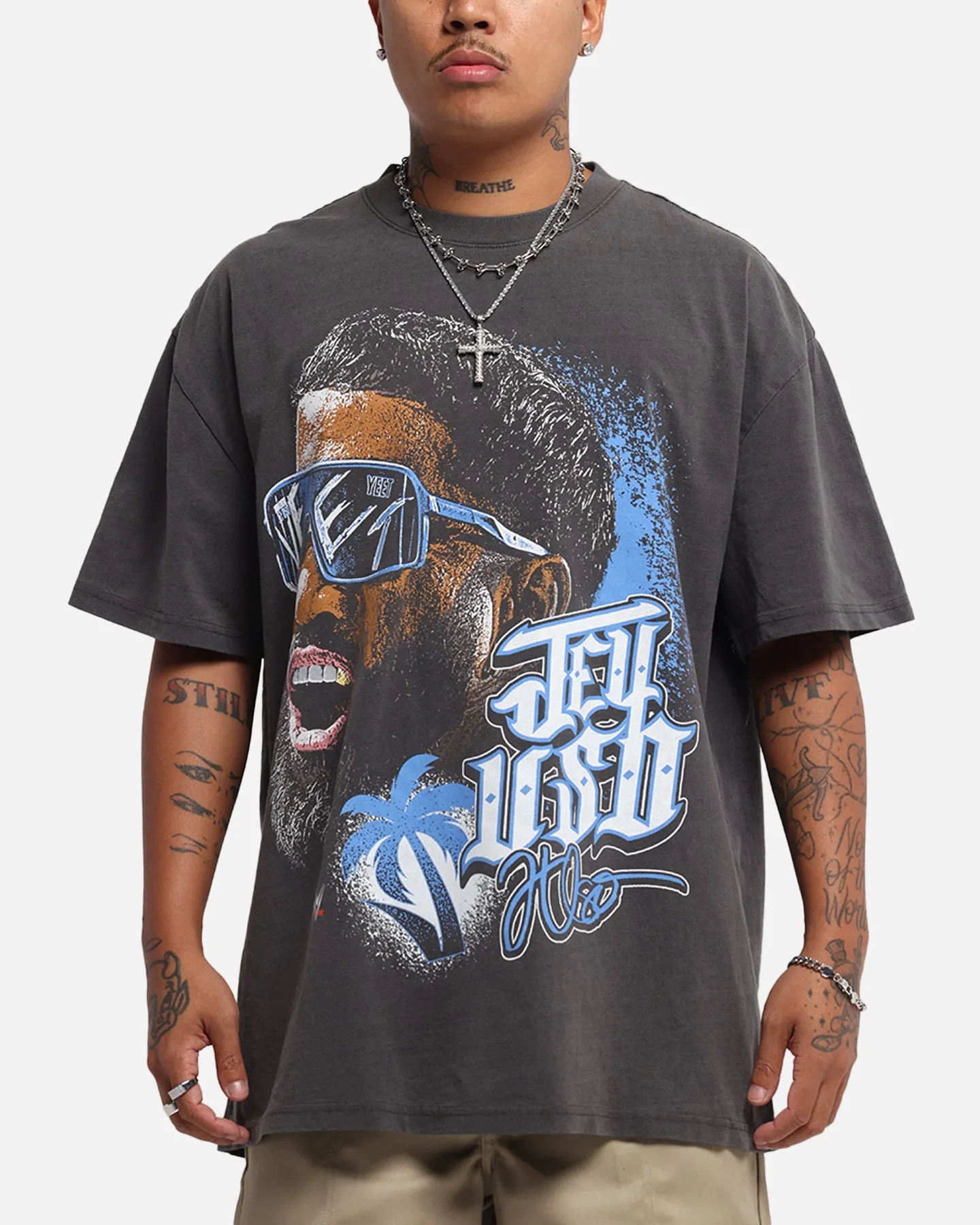 Culture Kings X WWE Jey Uso Wrestlemania XLI Heavy T-Shirt Black Wash sold by Culture Kings