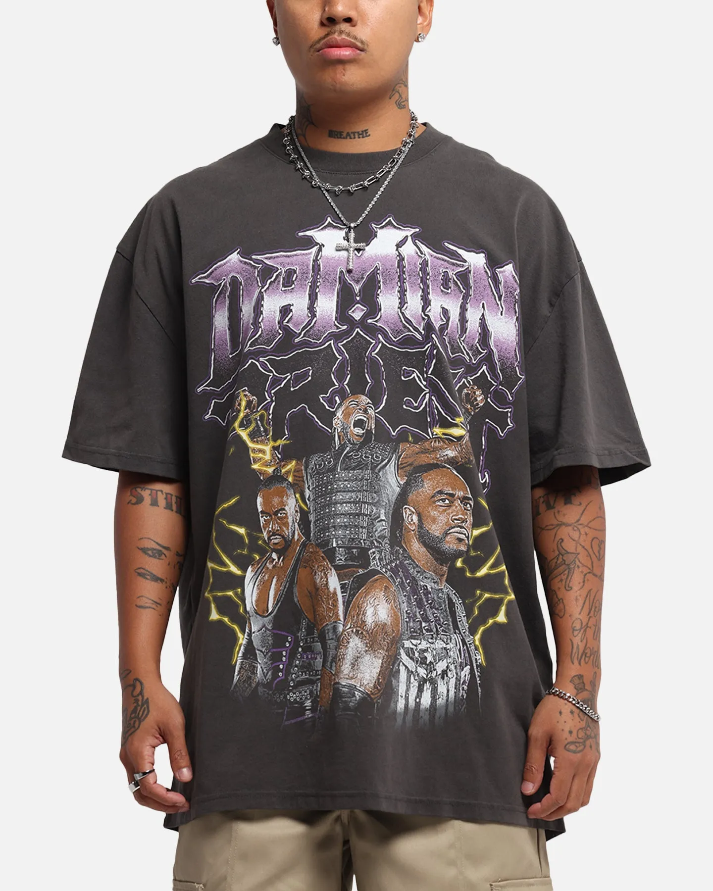 Culture Kings X WWE Damian Priest Wrestlemania XLI Heavy T-Shirt Black Wash sold by Culture Kings