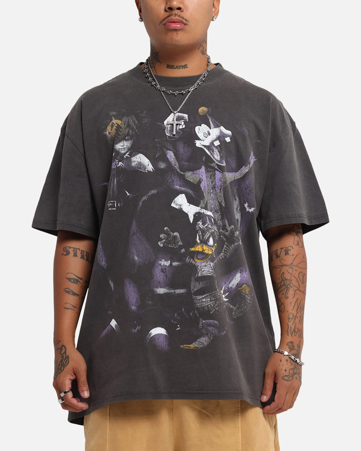 Goat Crew Disney Kingdom Hearts Halloween Town Heavy T-Shirt Black Wash sold by Culture Kings