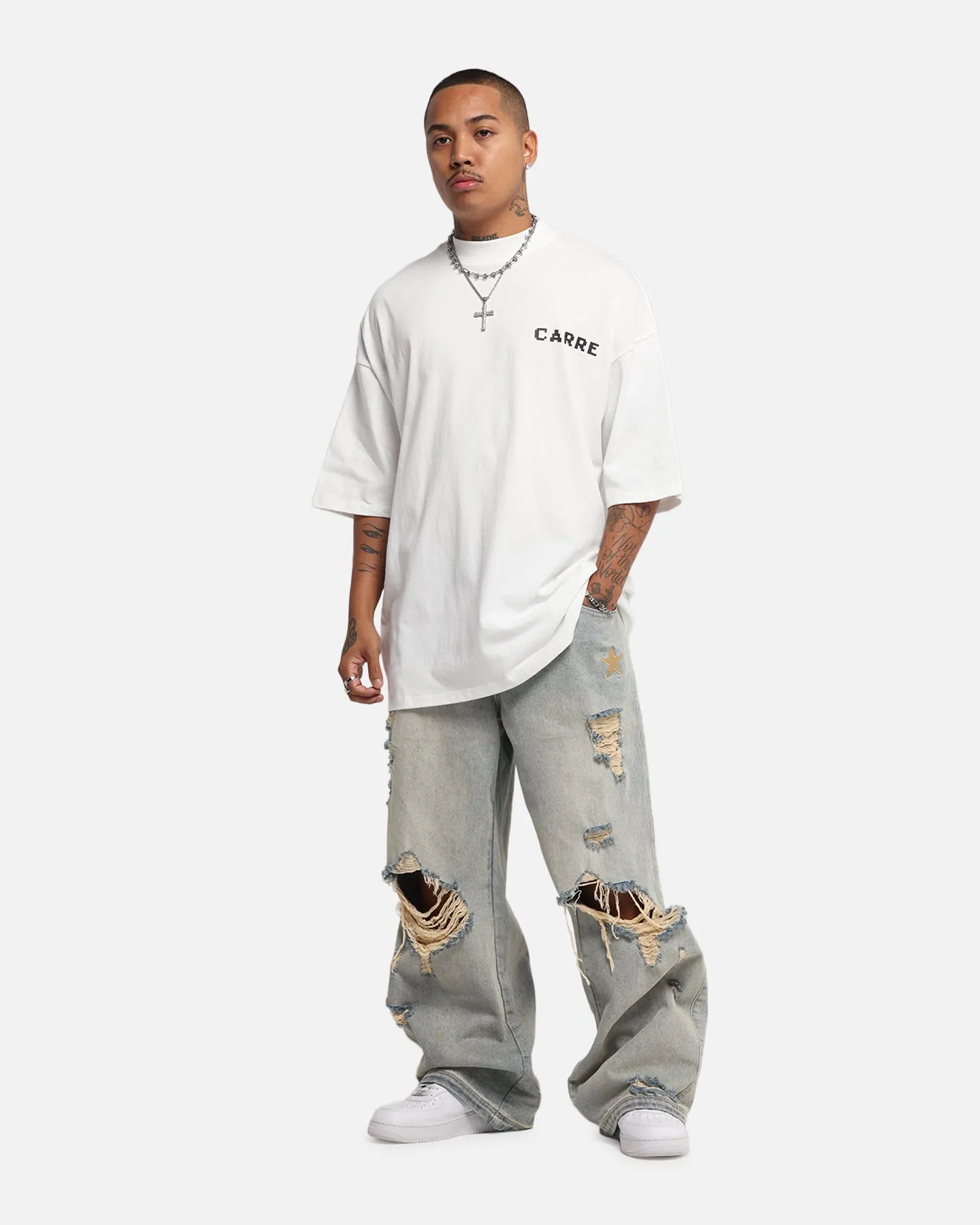 Carre Level Up Mock Neck T-Shirt Off White sold by Culture Kings product image thumbnail 4