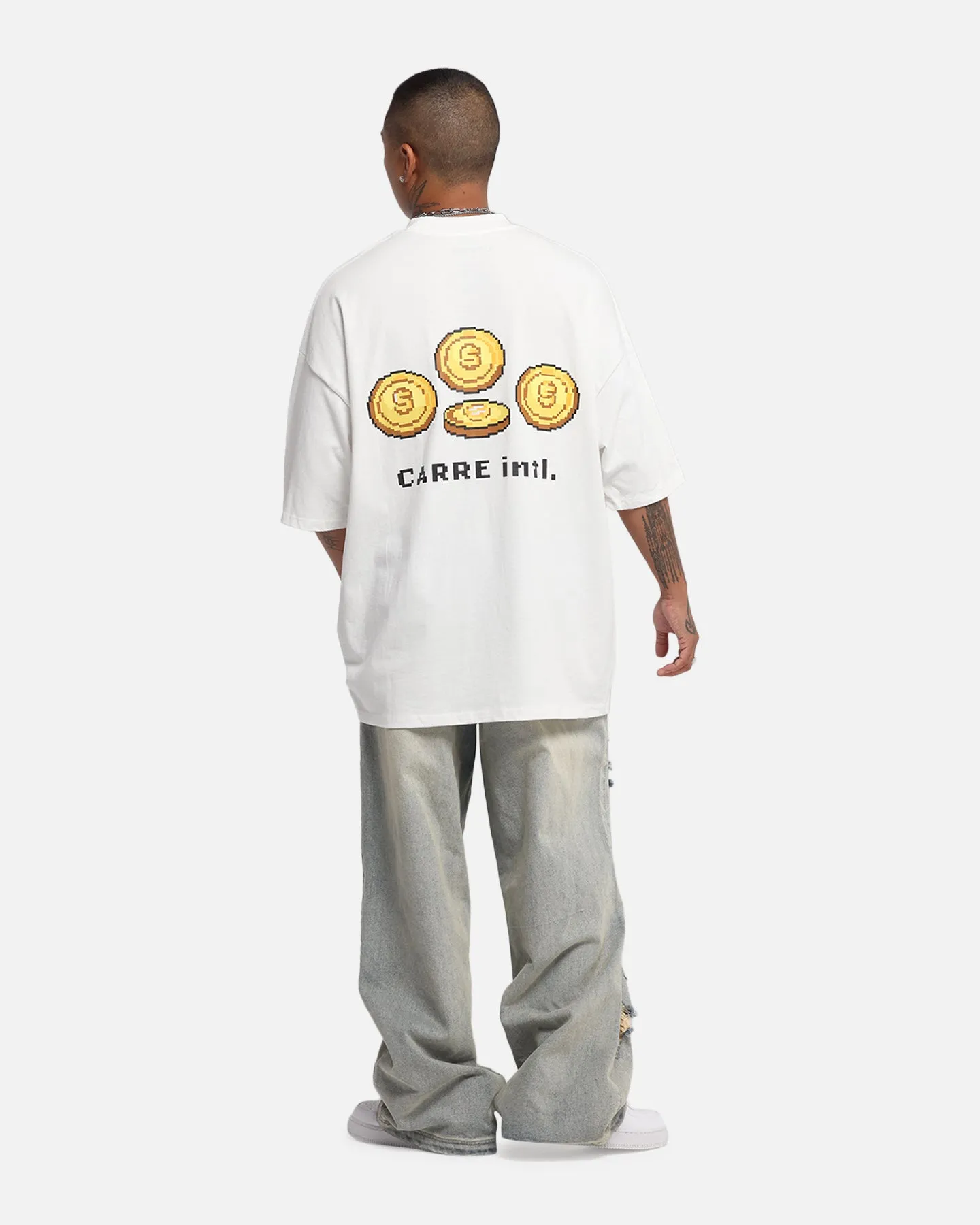 Carre Level Up Mock Neck T-Shirt Off White sold by Culture Kings product image thumbnail 3