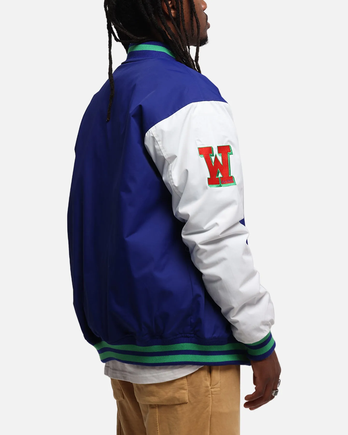 Bleacher Athletic New Zealand Warriors NRL 1908 Baseball Varsity Jacket Official Team Colour sold by Culture Kings product image thumbnail 4