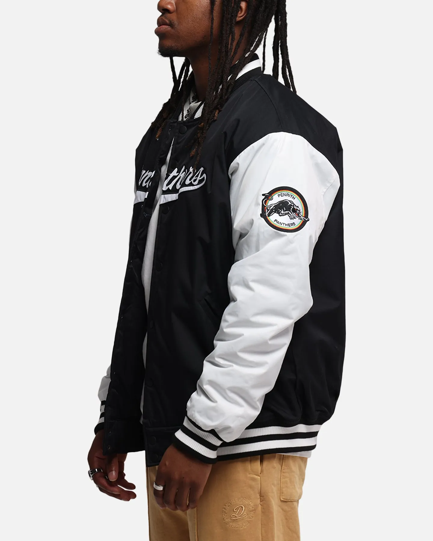 Bleacher Athletic Penrith Panthers NRL 1908 Baseball Varsity Jacket Official Team Colour sold by Culture Kings product image thumbnail 4