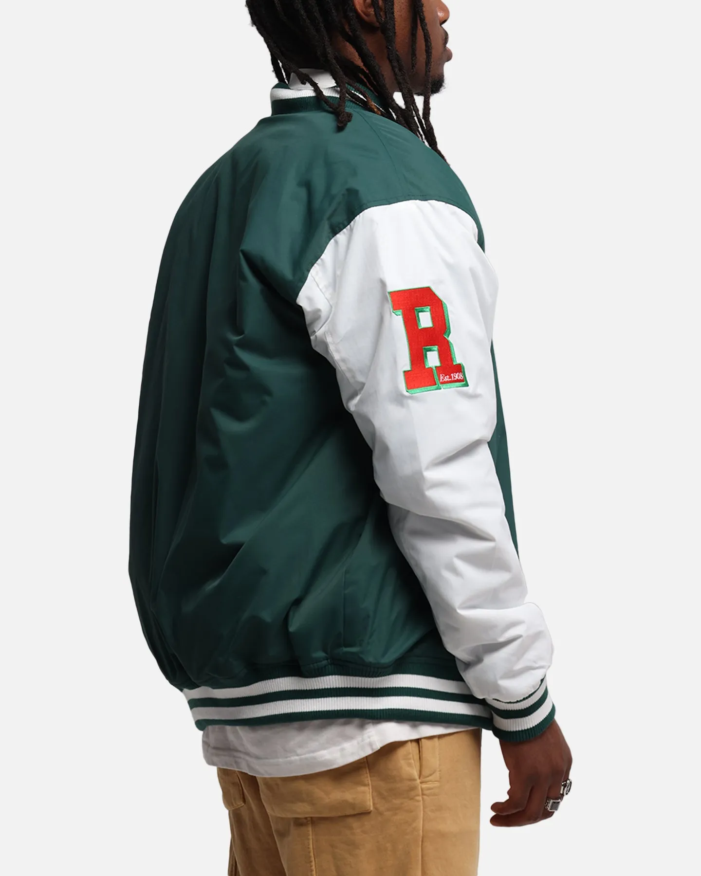 Bleacher Athletic South Sydney Rabbitohs NRL 1908 Baseball Varsity Jacket Official Team Colour sold by Culture Kings product image thumbnail 4