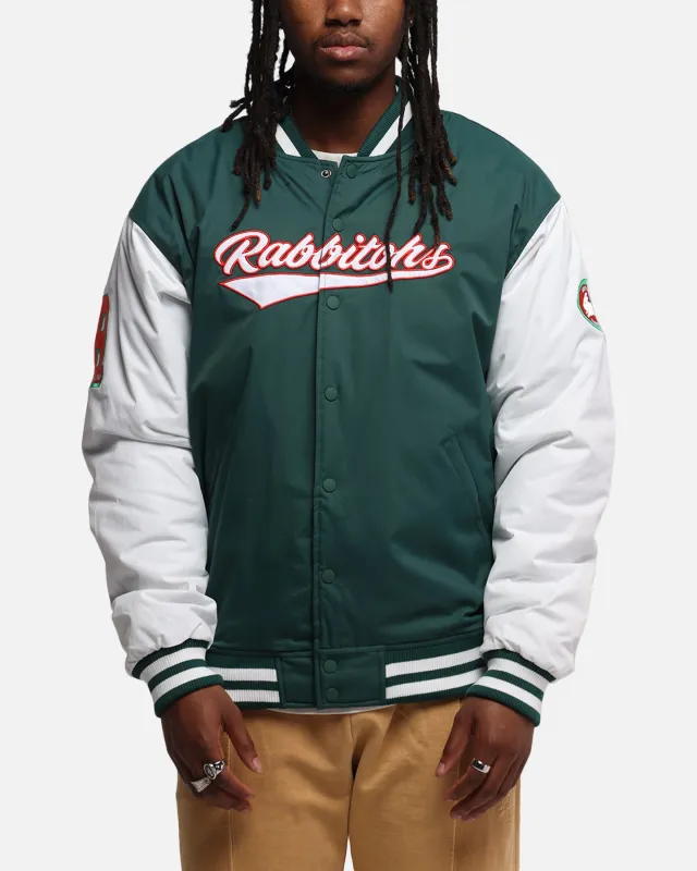 Bleacher Athletic South Sydney Rabbitohs NRL 1908 Baseball Varsity Jacket Official Team Colour sold by Culture Kings