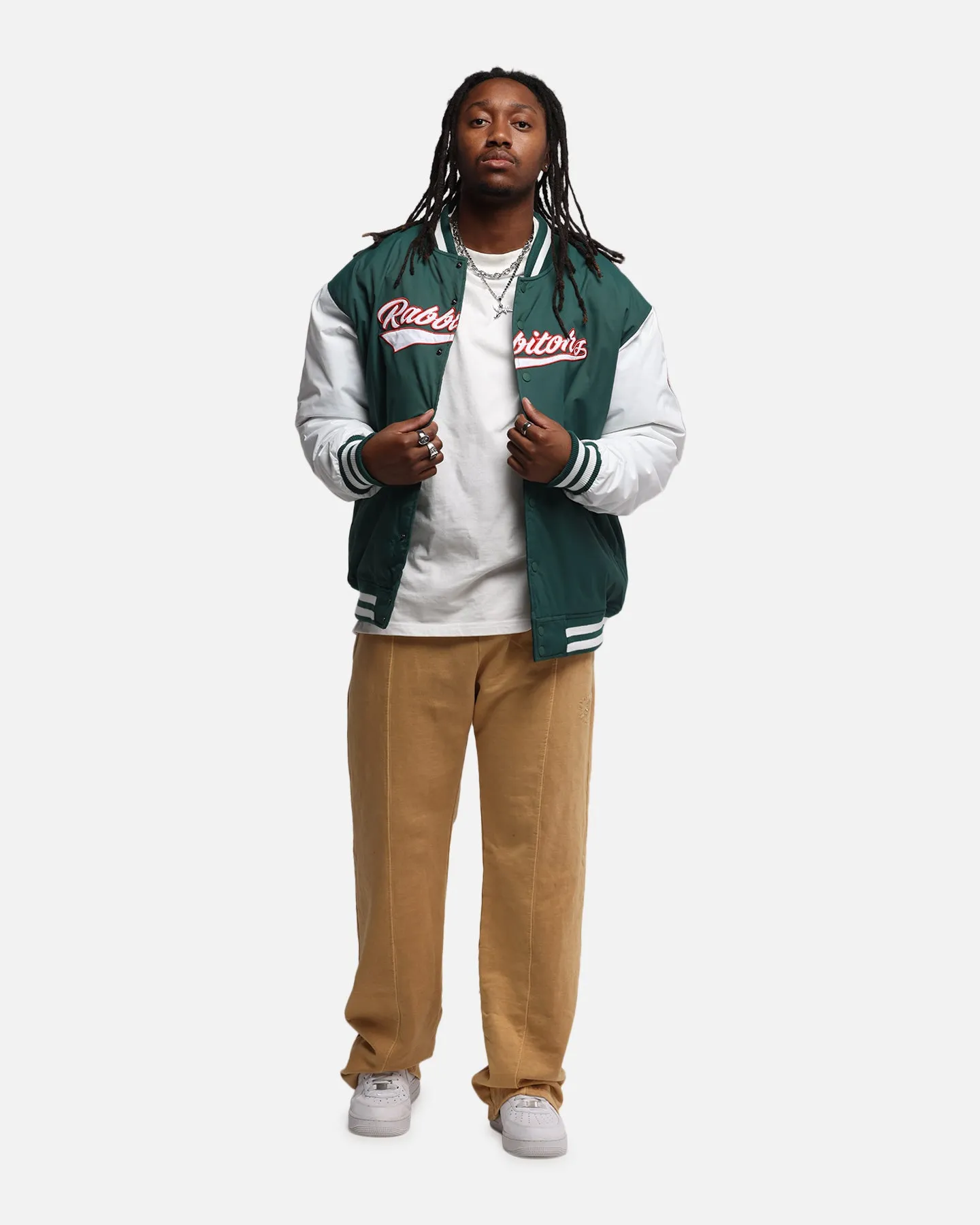 Bleacher Athletic South Sydney Rabbitohs NRL 1908 Baseball Varsity Jacket Official Team Colour sold by Culture Kings product image thumbnail 2
