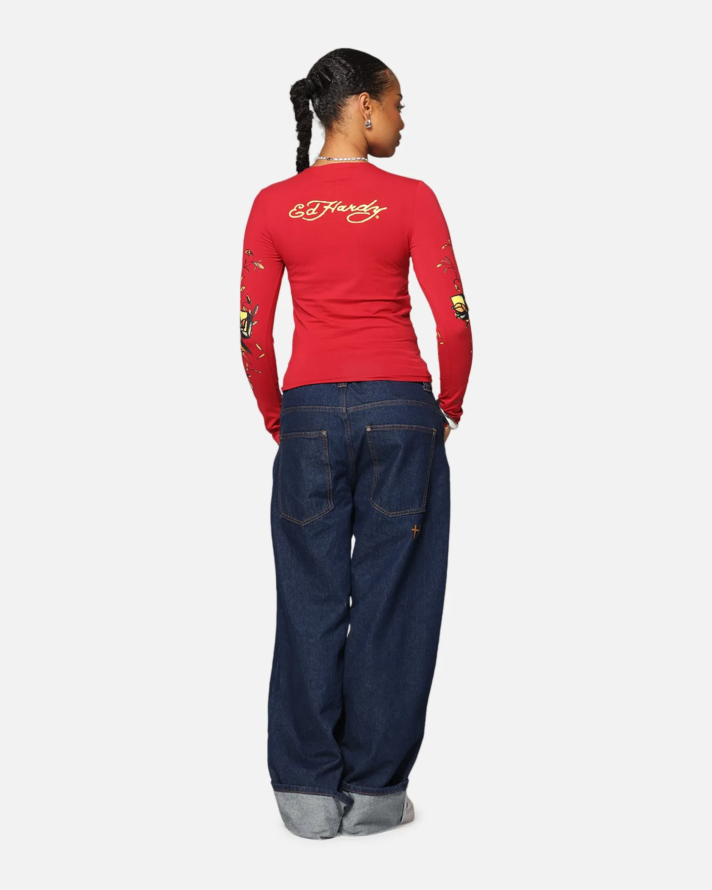 Ed Hardy Women's Divine Long Sleeve T-Shirt Red sold by Culture Kings product image thumbnail 4