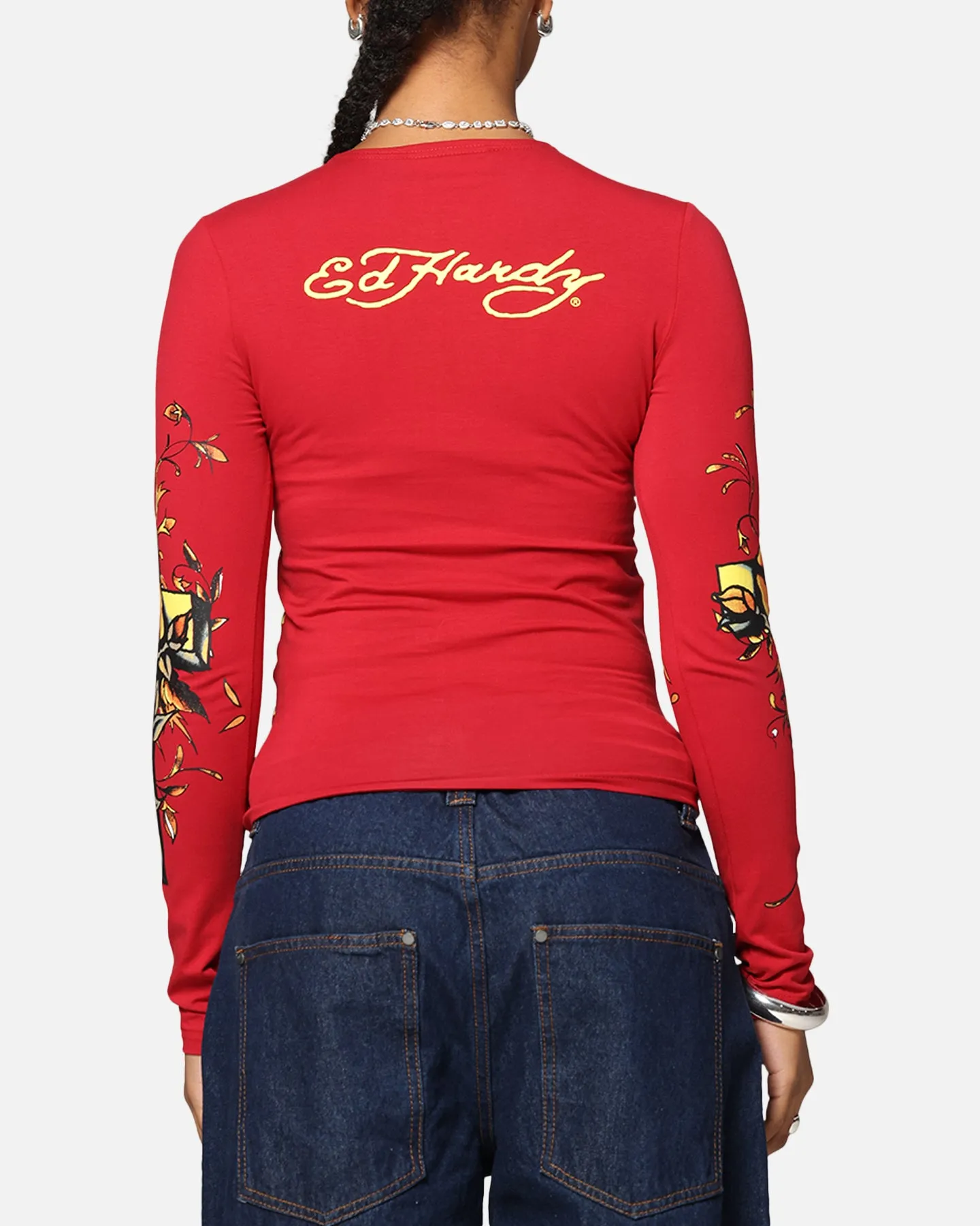 Ed Hardy Women's Divine Long Sleeve T-Shirt Red sold by Culture Kings product image thumbnail 2