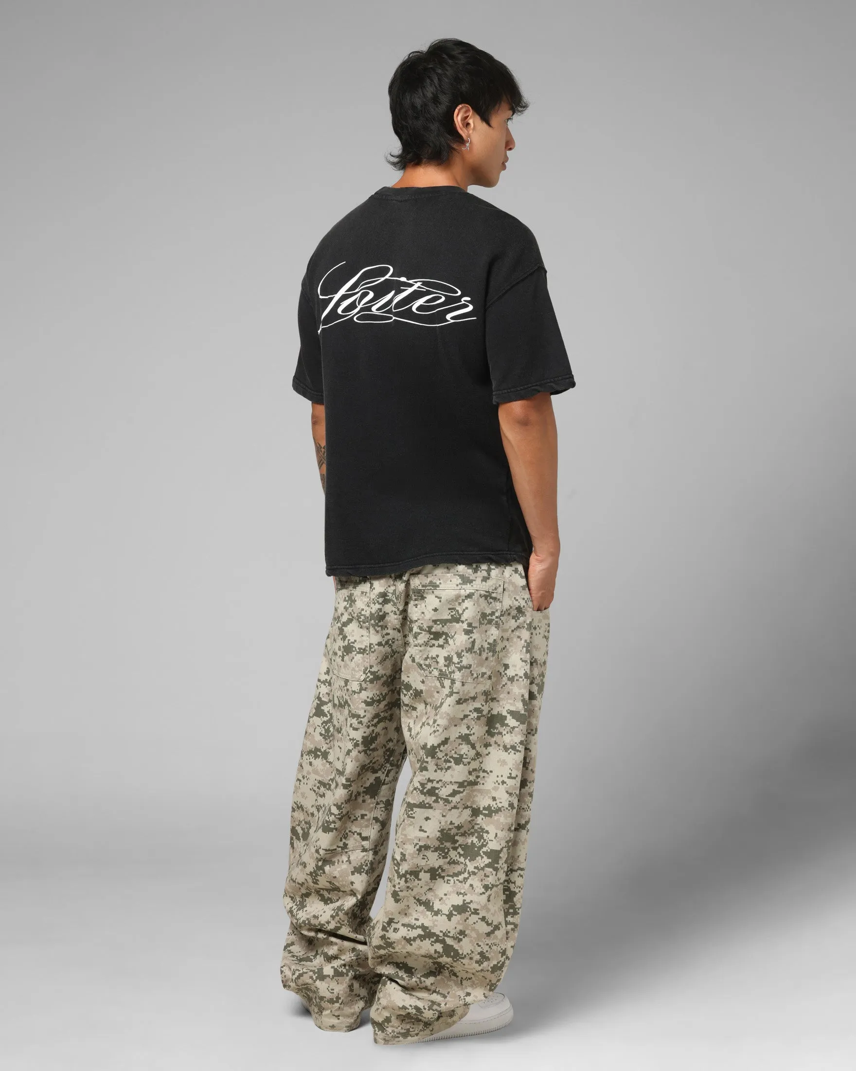 Loiter Script Boxy T-Shirt Washed Black sold by Culture Kings product image thumbnail 3