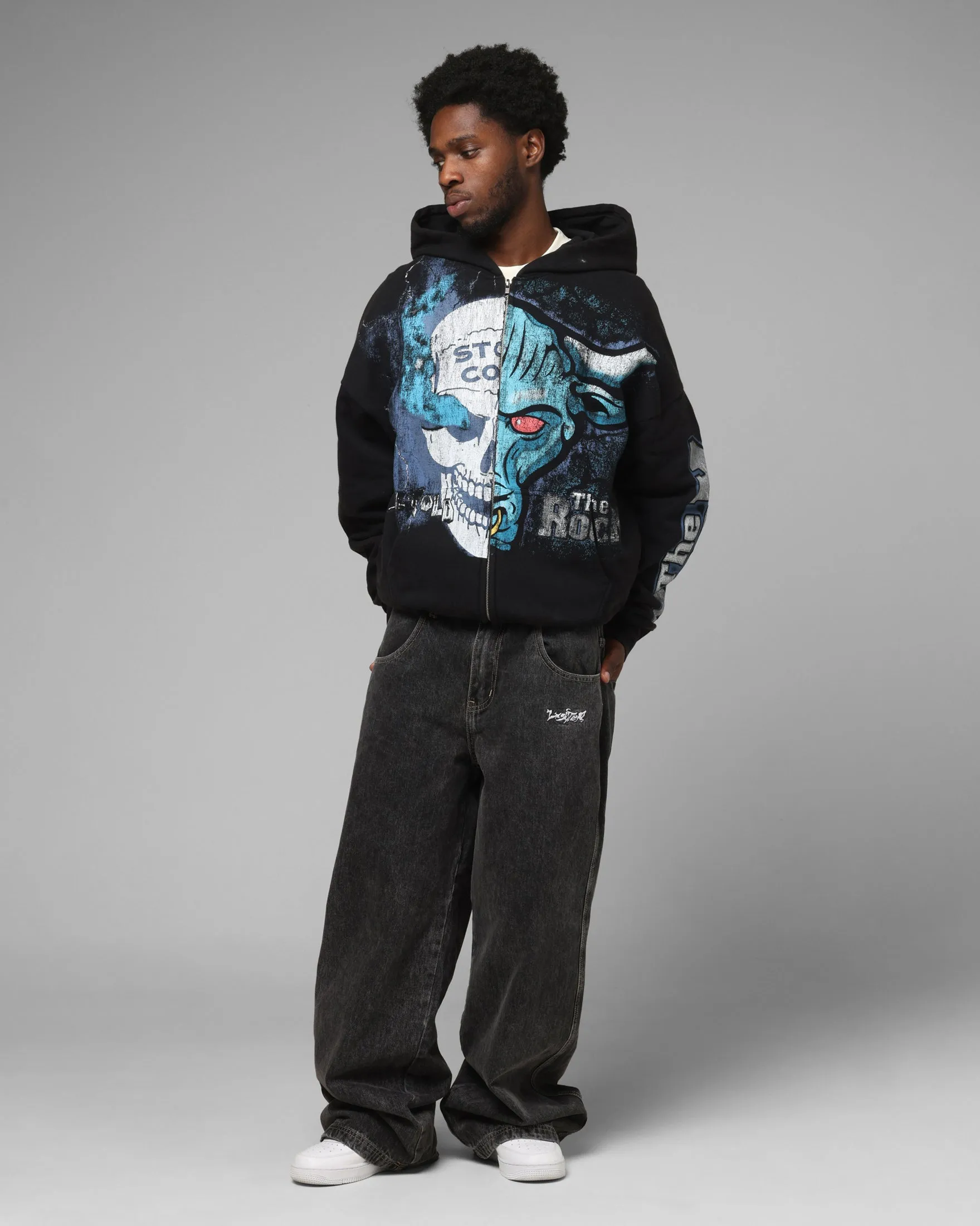 Loiter X WWE Stone Cold Beef Vintage Zip Hoodie Black sold by Culture Kings product image thumbnail 3