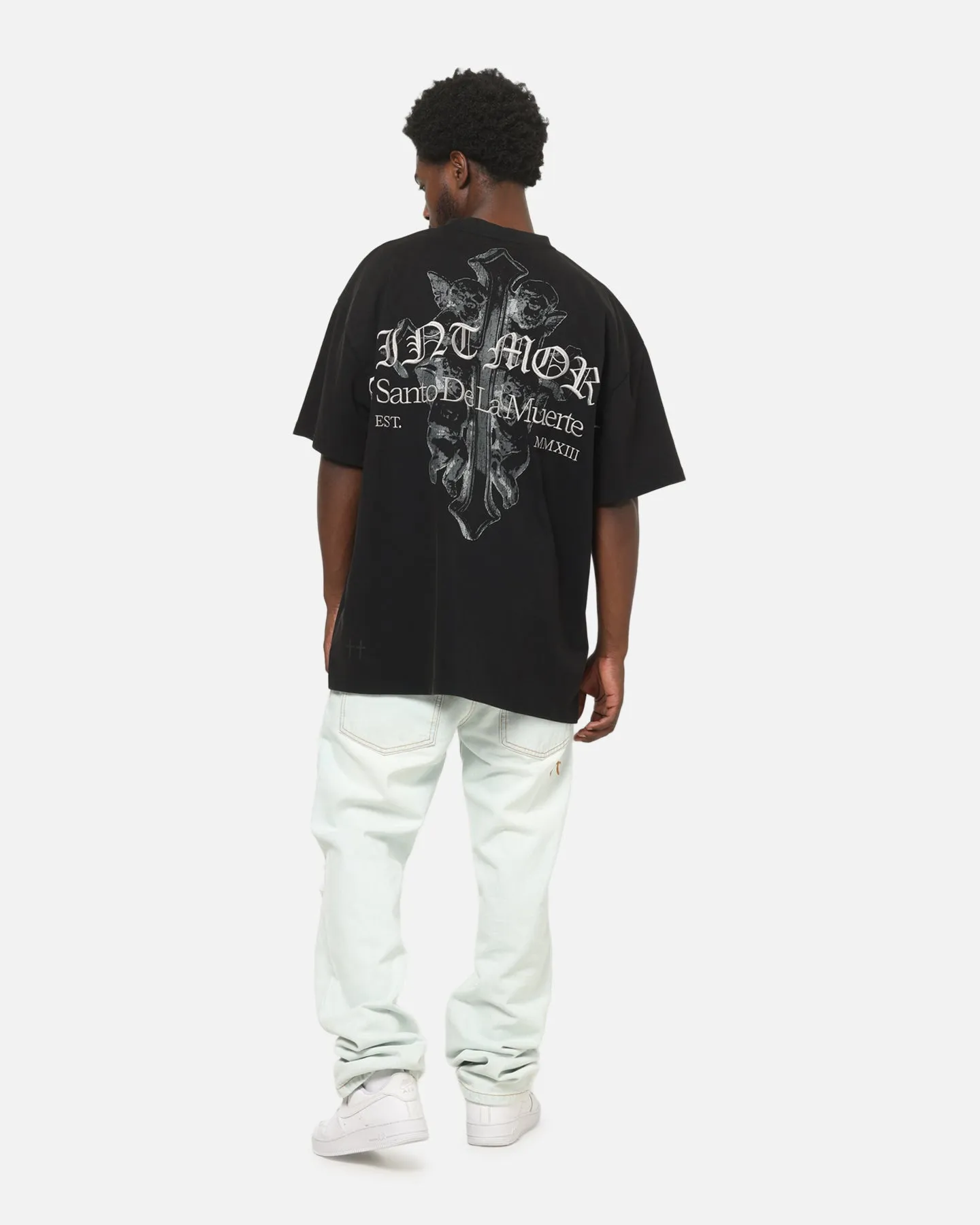 Saint Morta The Cross Boxy T-Shirt Black Acidwash sold by Culture Kings product image thumbnail 3