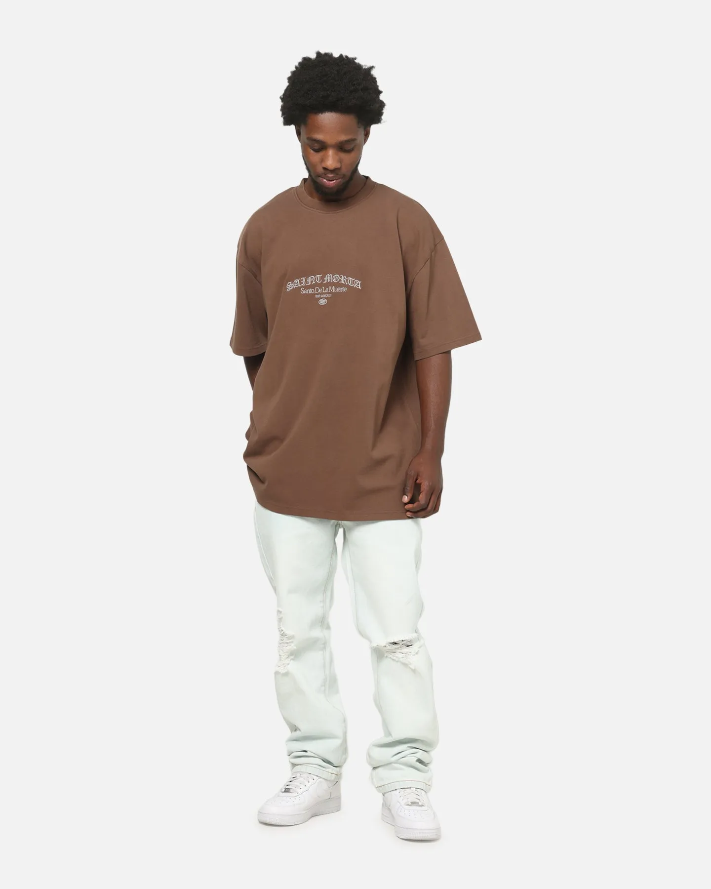 Saint Morta The Cross Boxy T-Shirt Washed Brown sold by Culture Kings product image thumbnail 4