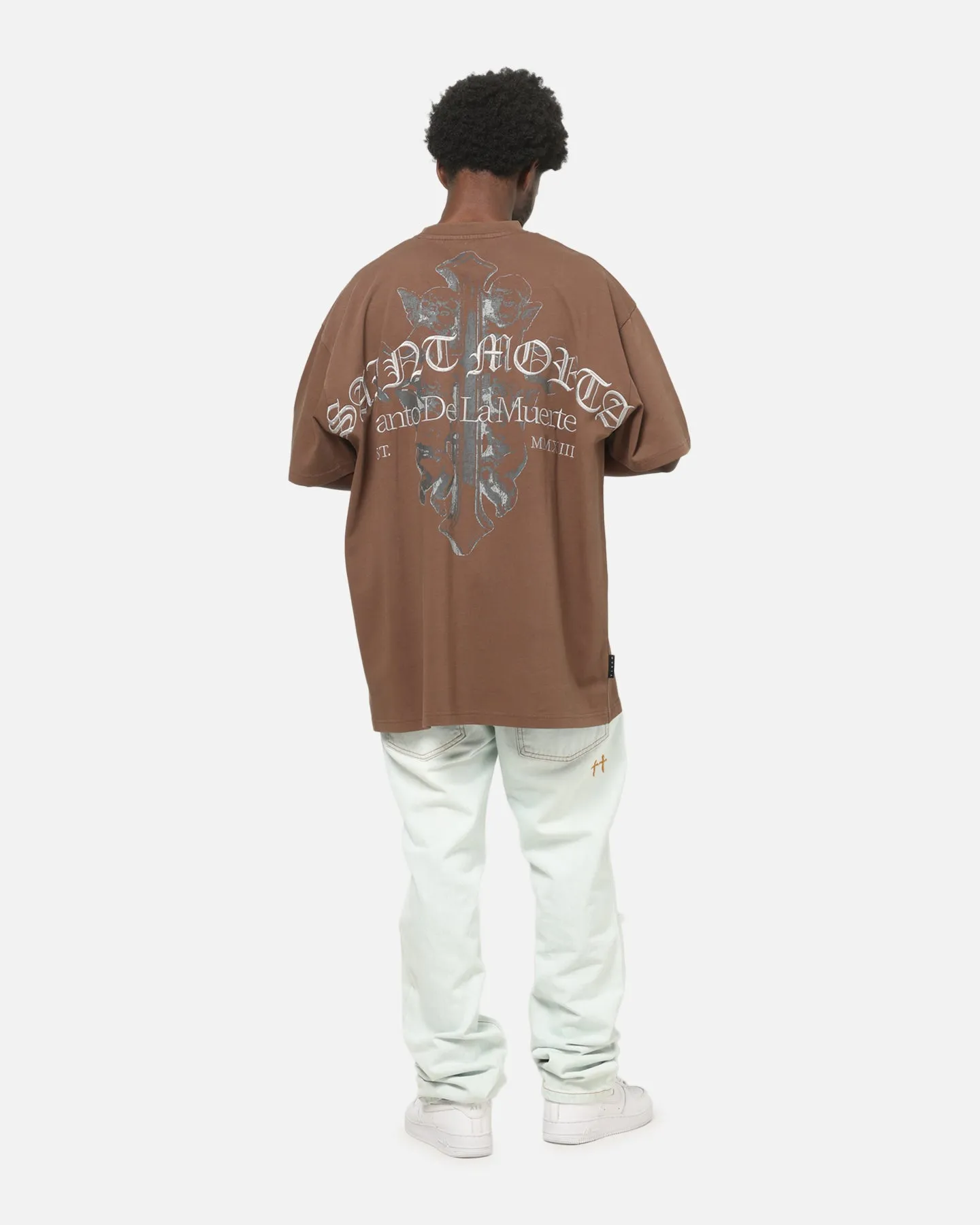 Saint Morta The Cross Boxy T-Shirt Washed Brown sold by Culture Kings product image thumbnail 3