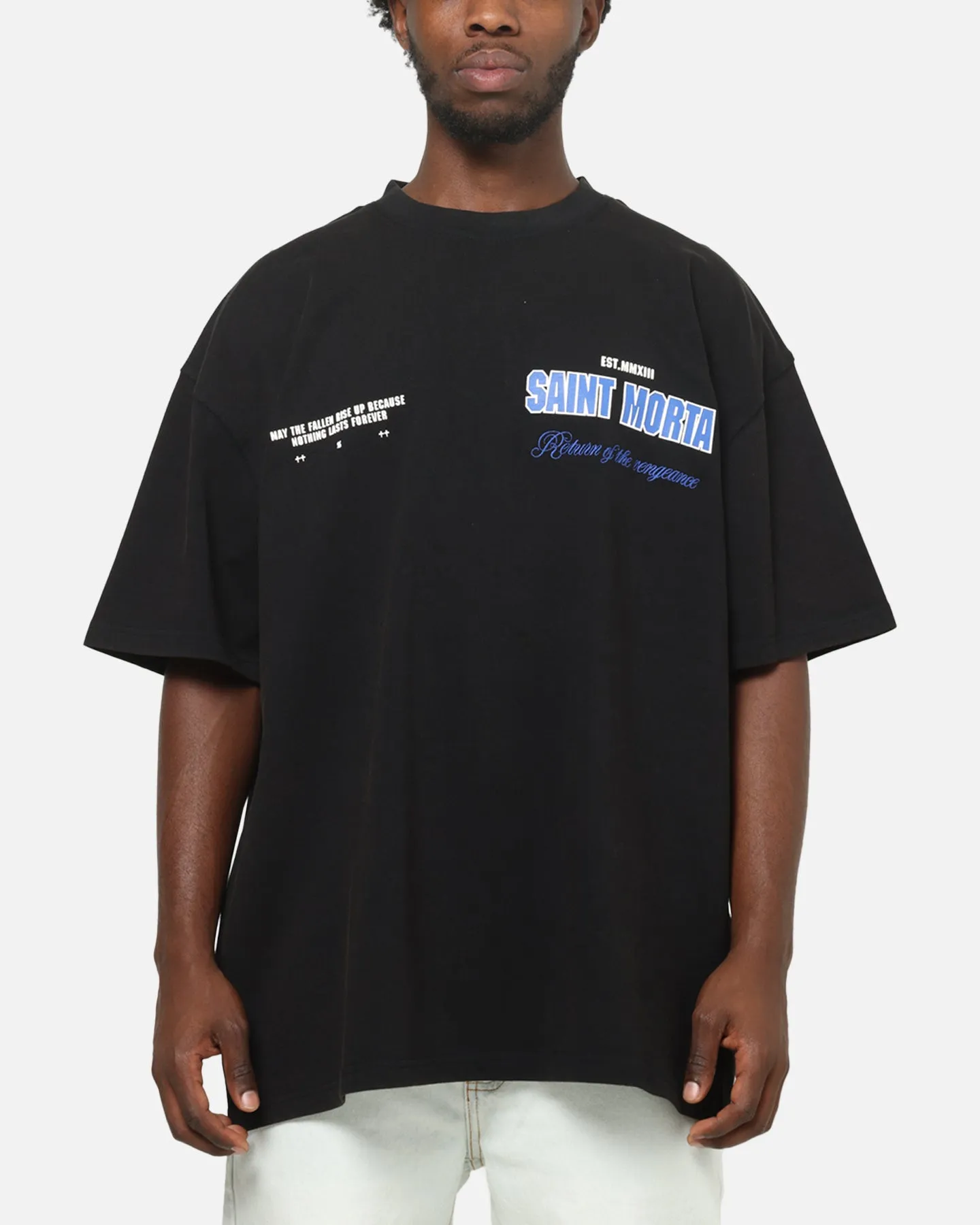 Saint Morta Rise Up Boxy T-Shirt Black Acidwash sold by Culture Kings product image thumbnail 2