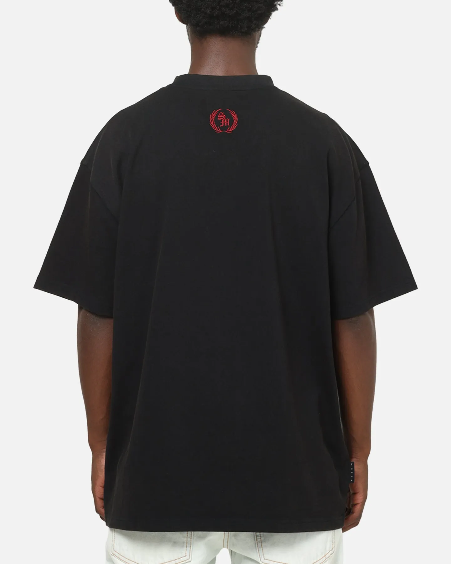Saint Morta Regal Scripture Boxy T-Shirt Black Acidwash sold by Culture Kings product image thumbnail 3