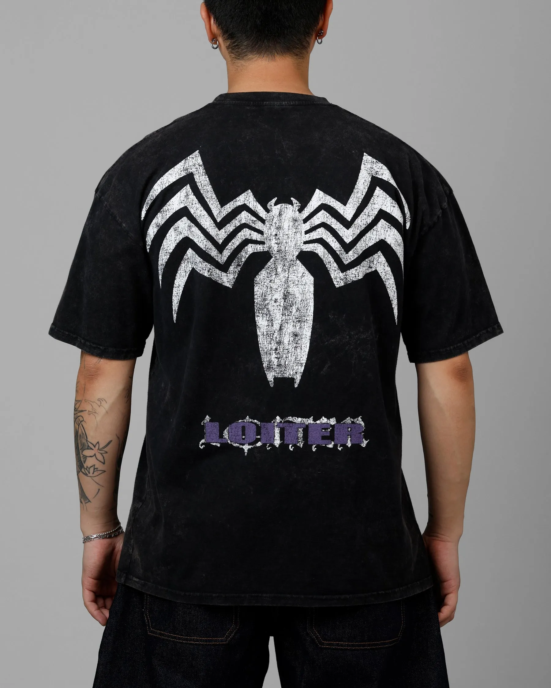 Loiter Marvel Venom Vintage T-Shirt Black Acidwash sold by Culture Kings product image thumbnail 2