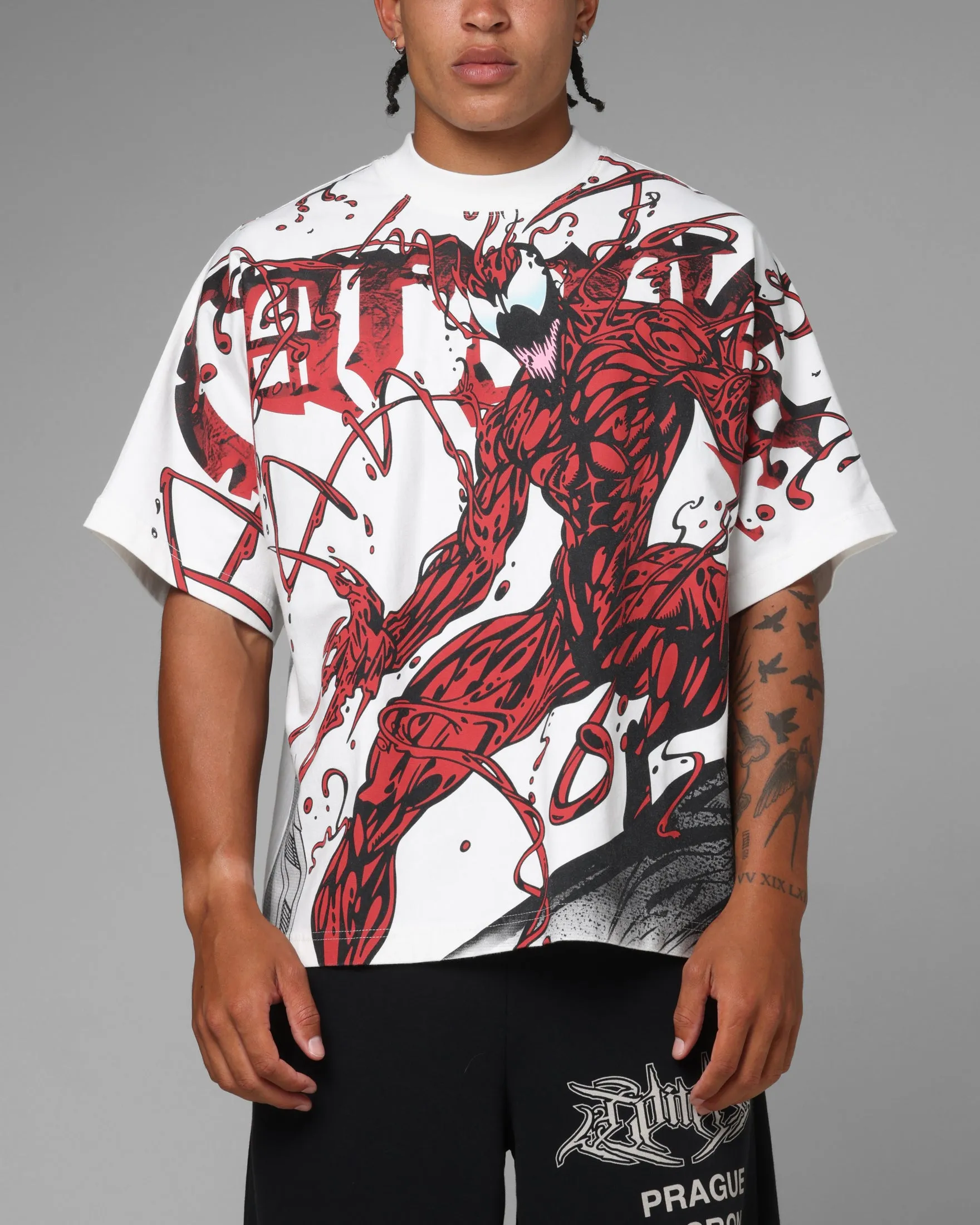 Loiter Marvel Spider-Man Carnage Boxy T-Shirt Off White sold by Culture Kings