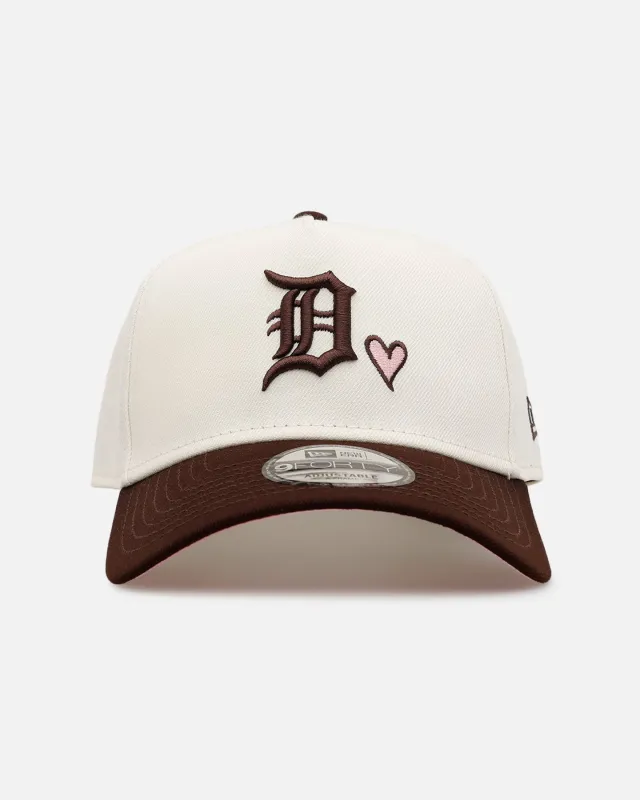 New Era Detroit Tigers 'Pink Satin Hearts Walnut' 9FORTY A-Frame Snapback Chrome/Walnut sold by Culture Kings