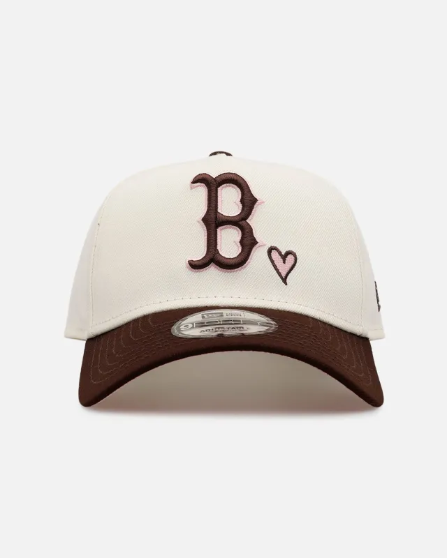 New Era Boston Red Sox 'Pink Satin Hearts Walnut' 9FORTY A-Frame Snapback Chrome/Walnut sold by Culture Kings