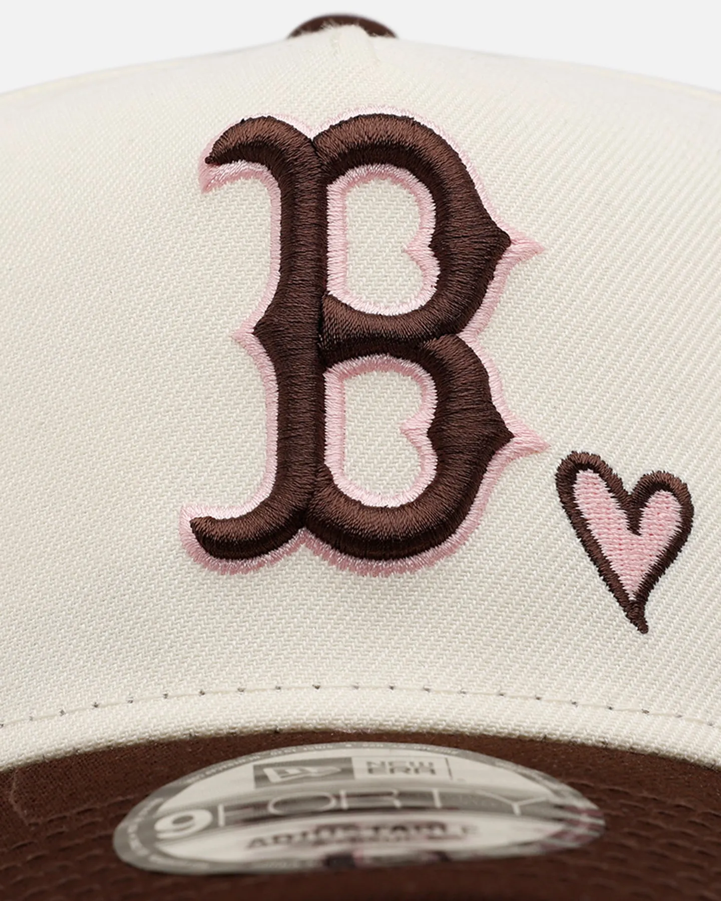 New Era Boston Red Sox 'Pink Satin Hearts Walnut' 9FORTY A-Frame Snapback Chrome/Walnut sold by Culture Kings product image thumbnail 5
