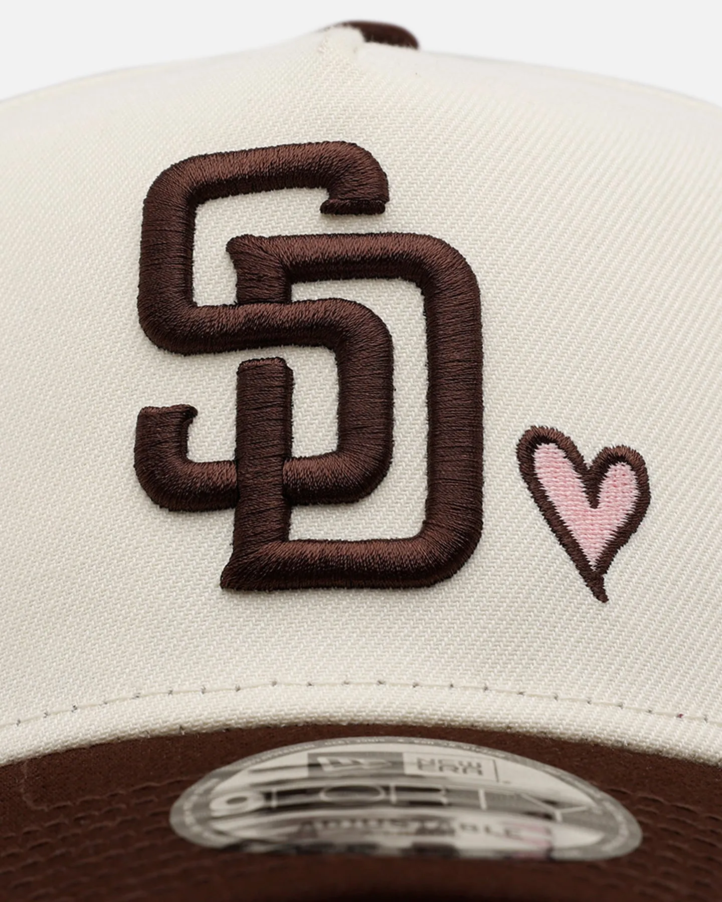 New Era San Diego Padres 'Pink Satin Hearts Walnut' 9FORTY A-Frame Snapback Chrome/Walnut sold by Culture Kings product image thumbnail 5