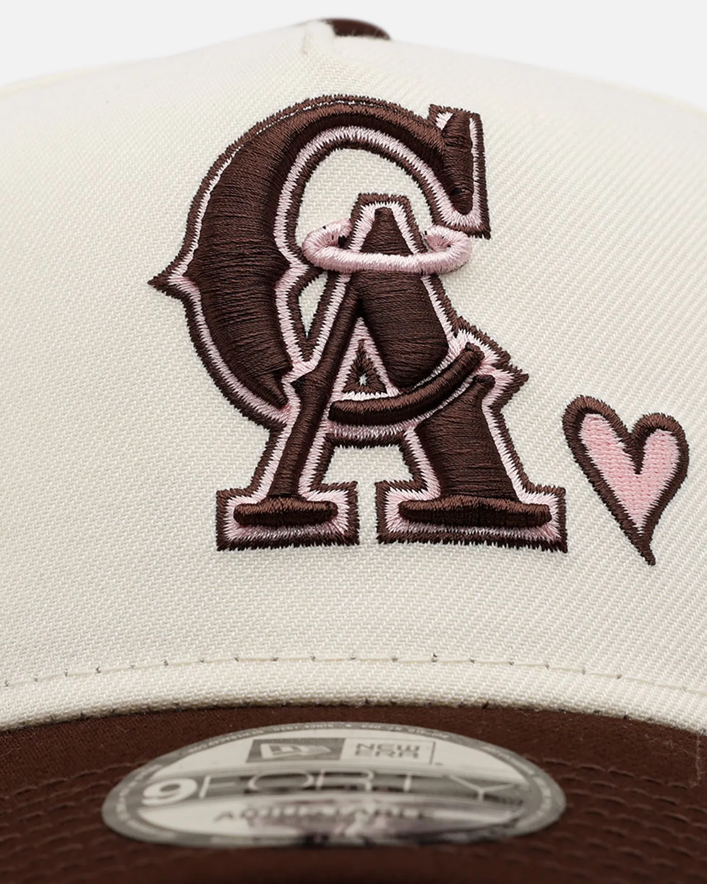 New Era Los Angeles Angels 'Pink Satin Hearts Walnut' 9FORTY A-Frame Snapback Chrome/Walnut sold by Culture Kings product image thumbnail 5