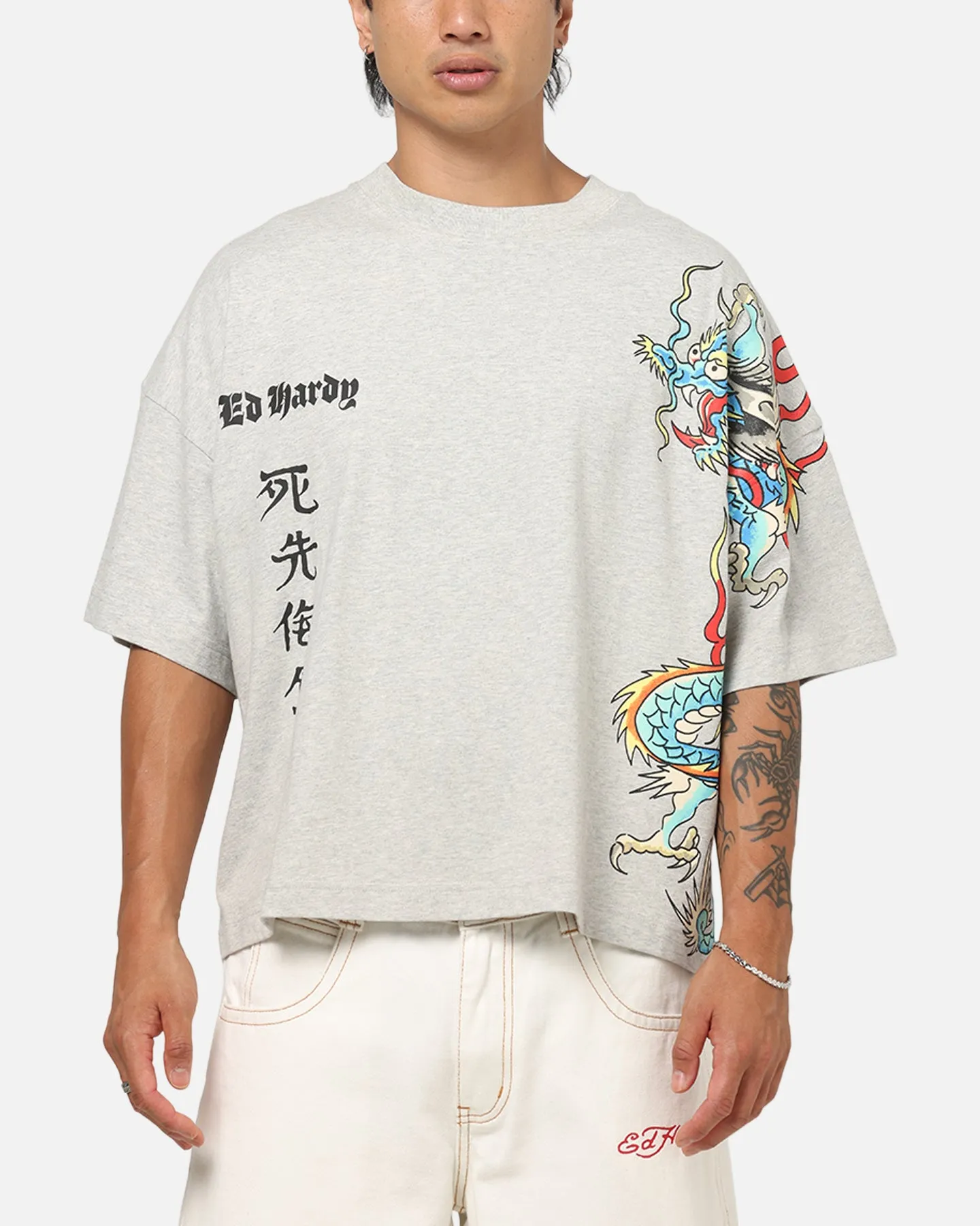 Ed Hardy Fireborn T-Shirt Grey Marle sold by Culture Kings