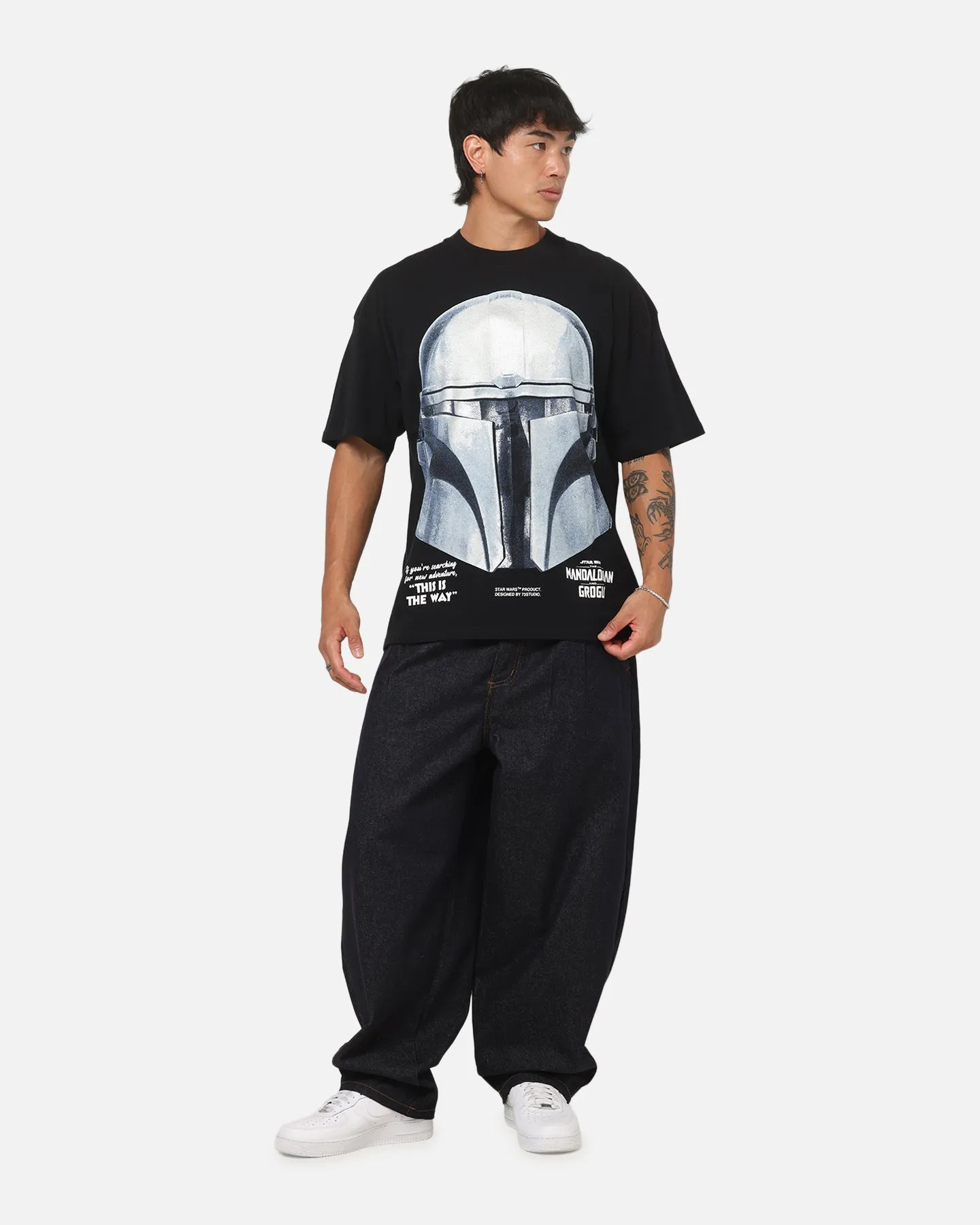 73Studio Star Wars Stand Off Glitter T-Shirt Black Acidwash sold by Culture Kings product image thumbnail 3