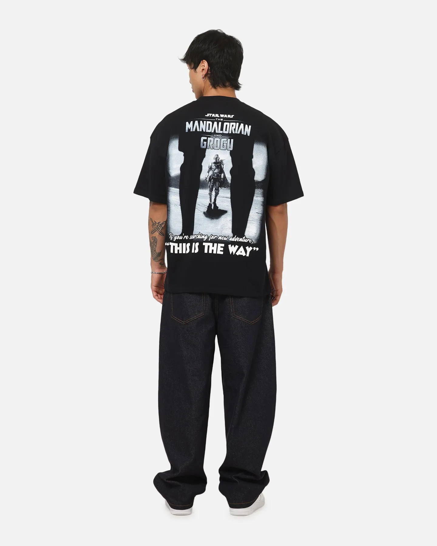 73Studio Star Wars Stand Off Glitter T-Shirt Black Acidwash sold by Culture Kings product image thumbnail 4