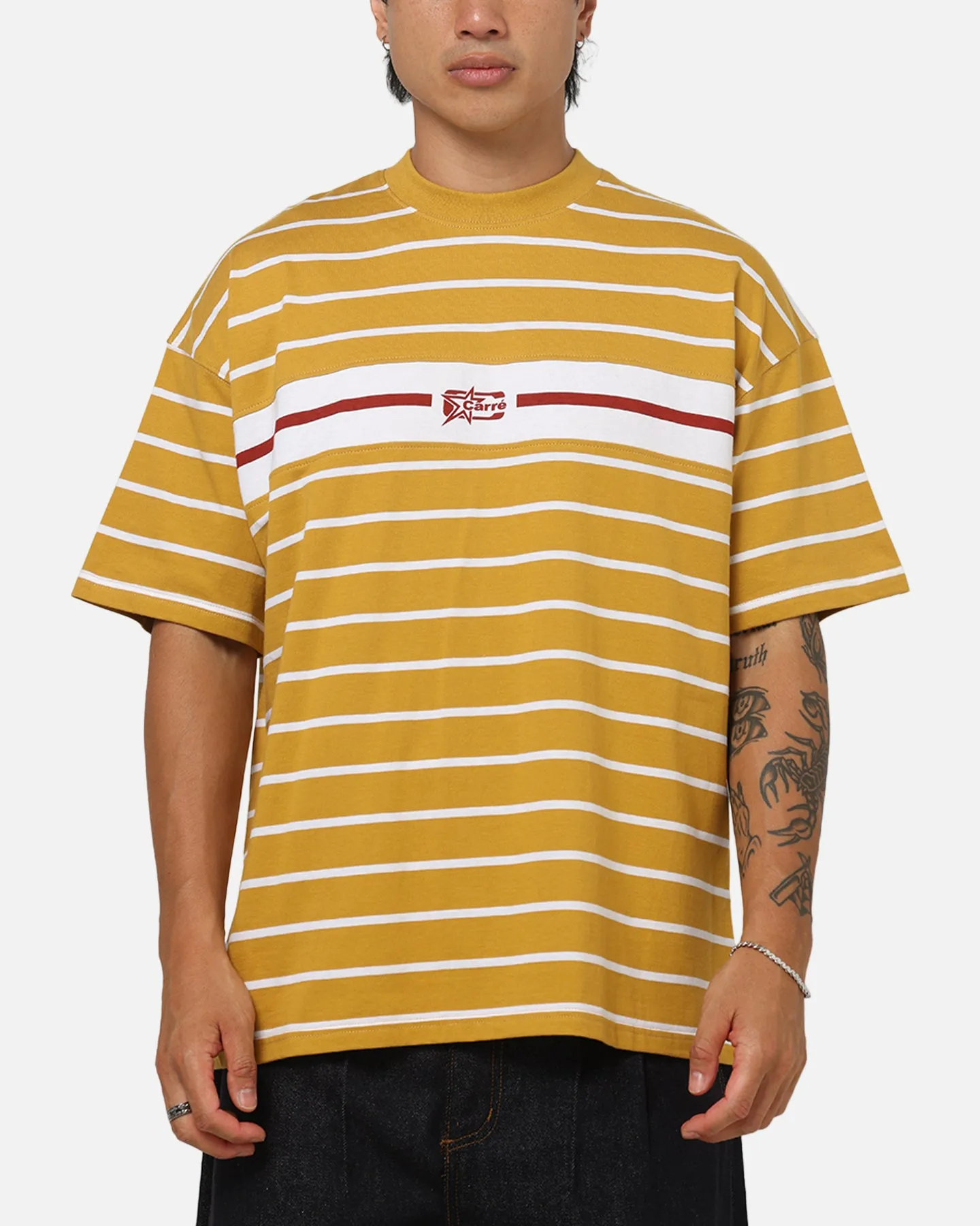 Carre Lineup T-Shirt Mustard Stripe sold by Culture Kings