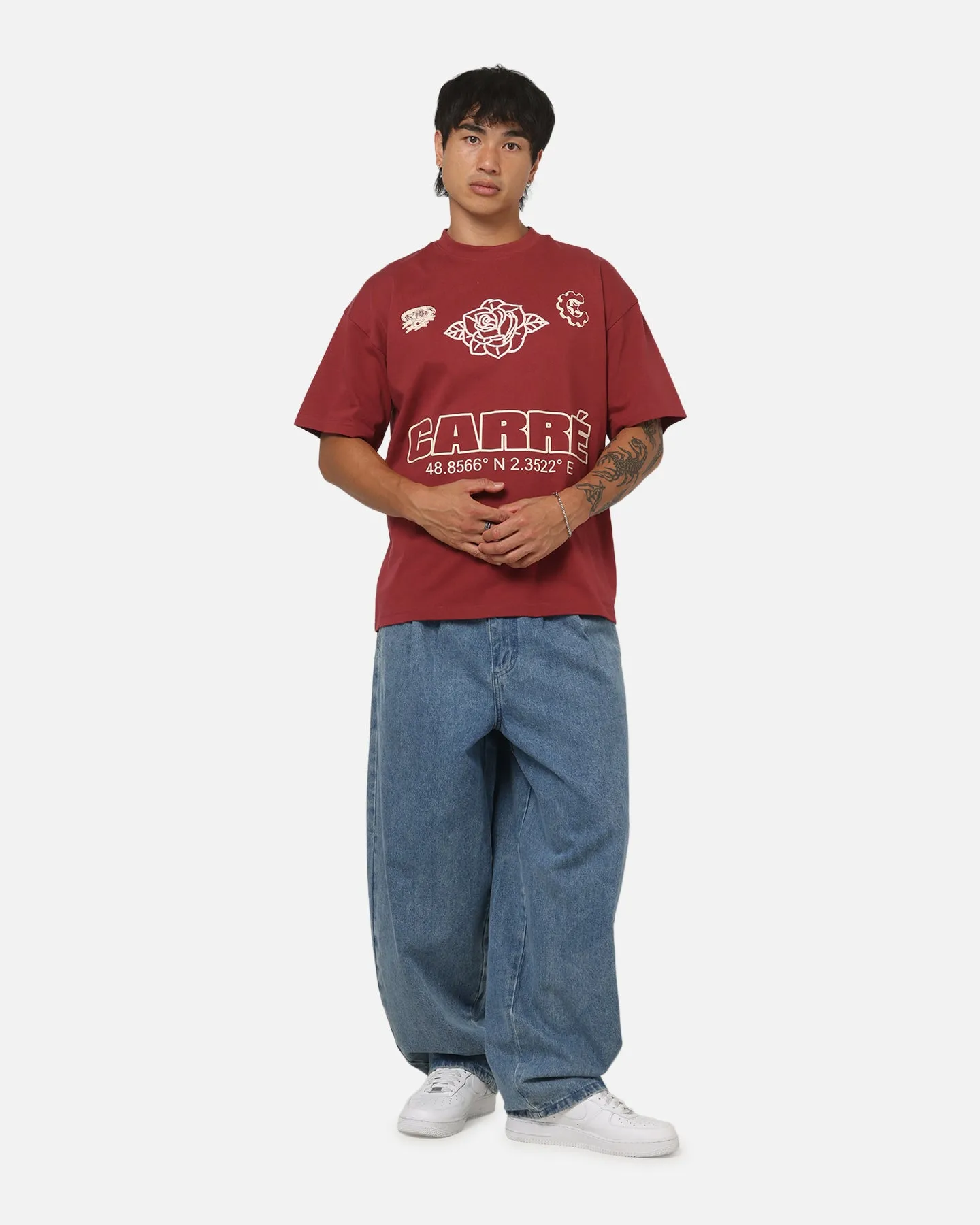 Carre Coordinates T-Shirt Maroon sold by Culture Kings product image thumbnail 2