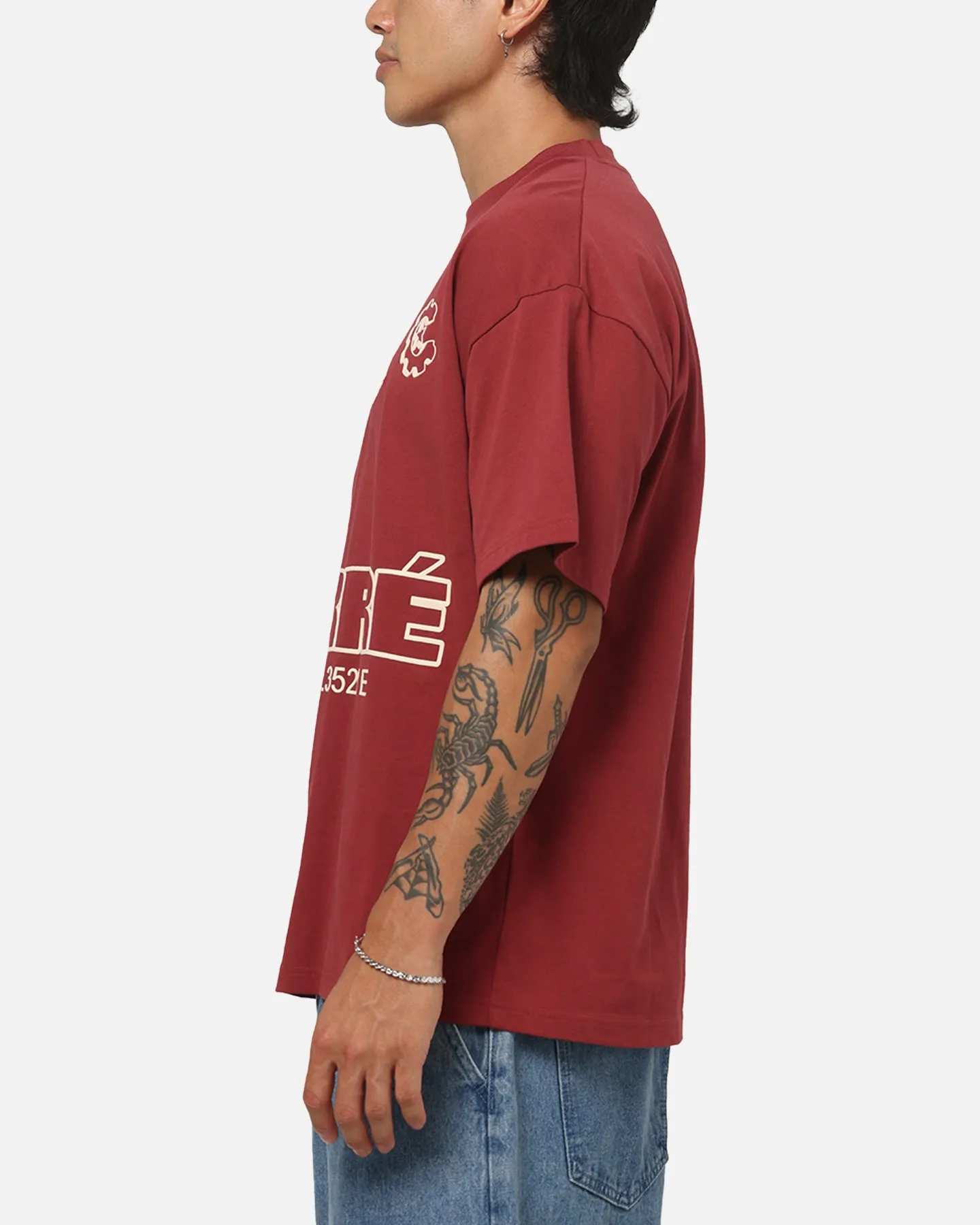 Carre Coordinates T-Shirt Maroon sold by Culture Kings product image thumbnail 4