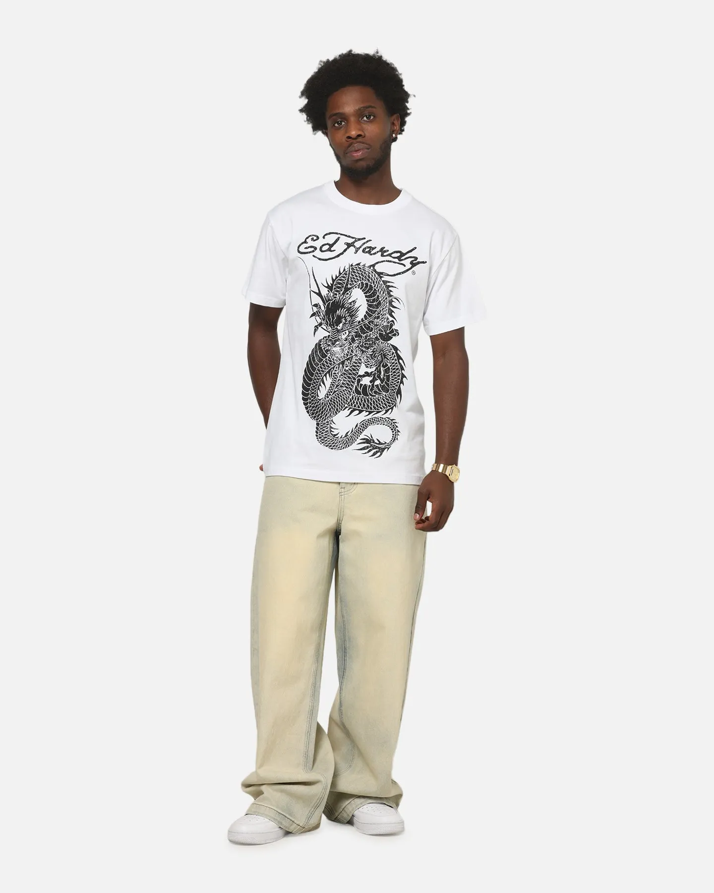 Ed Hardy Euro Fitted T-Shirt White sold by Culture Kings product image thumbnail 2