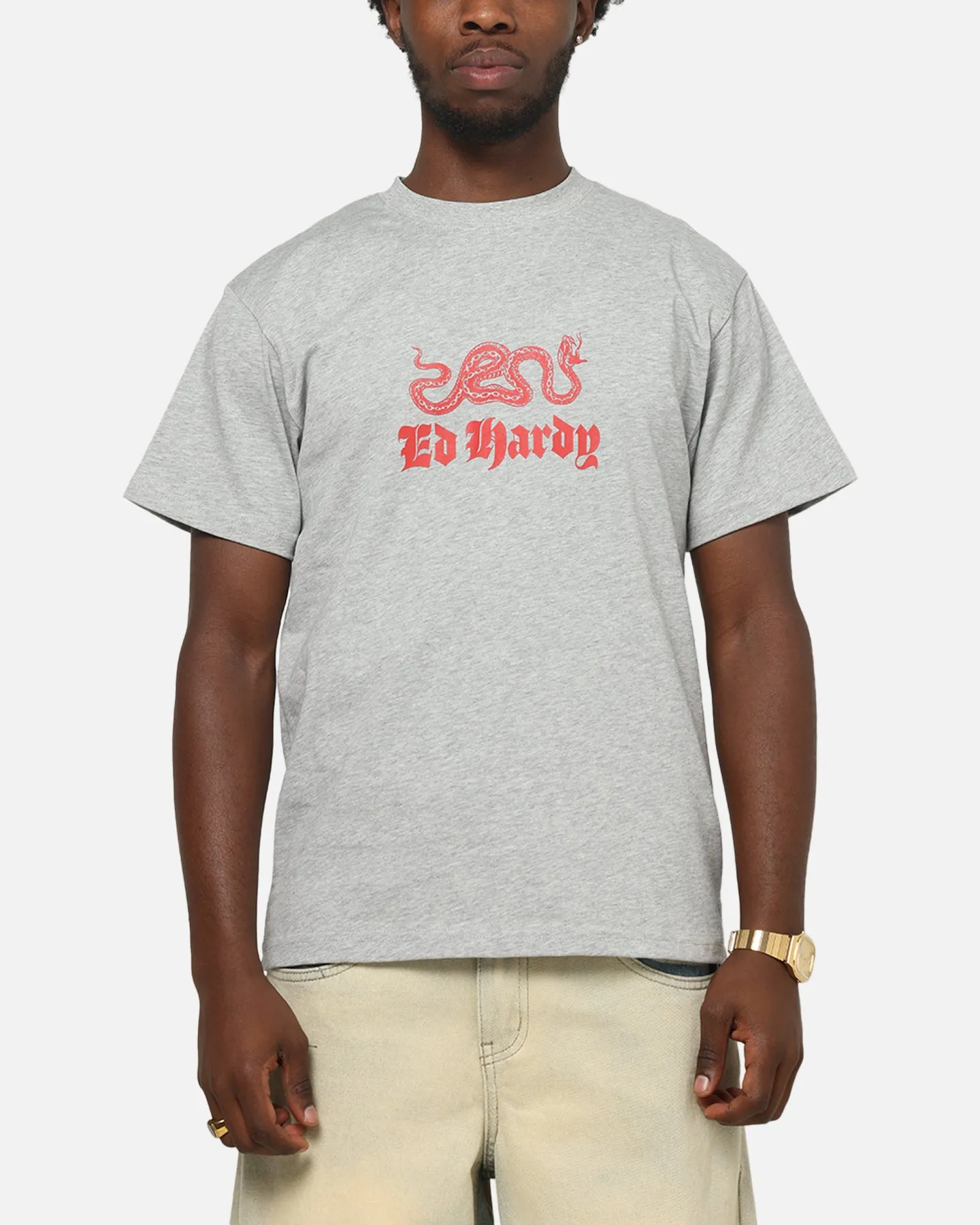 Ed Hardy Venom Fitted T-Shirt Grey Marle sold by Culture Kings