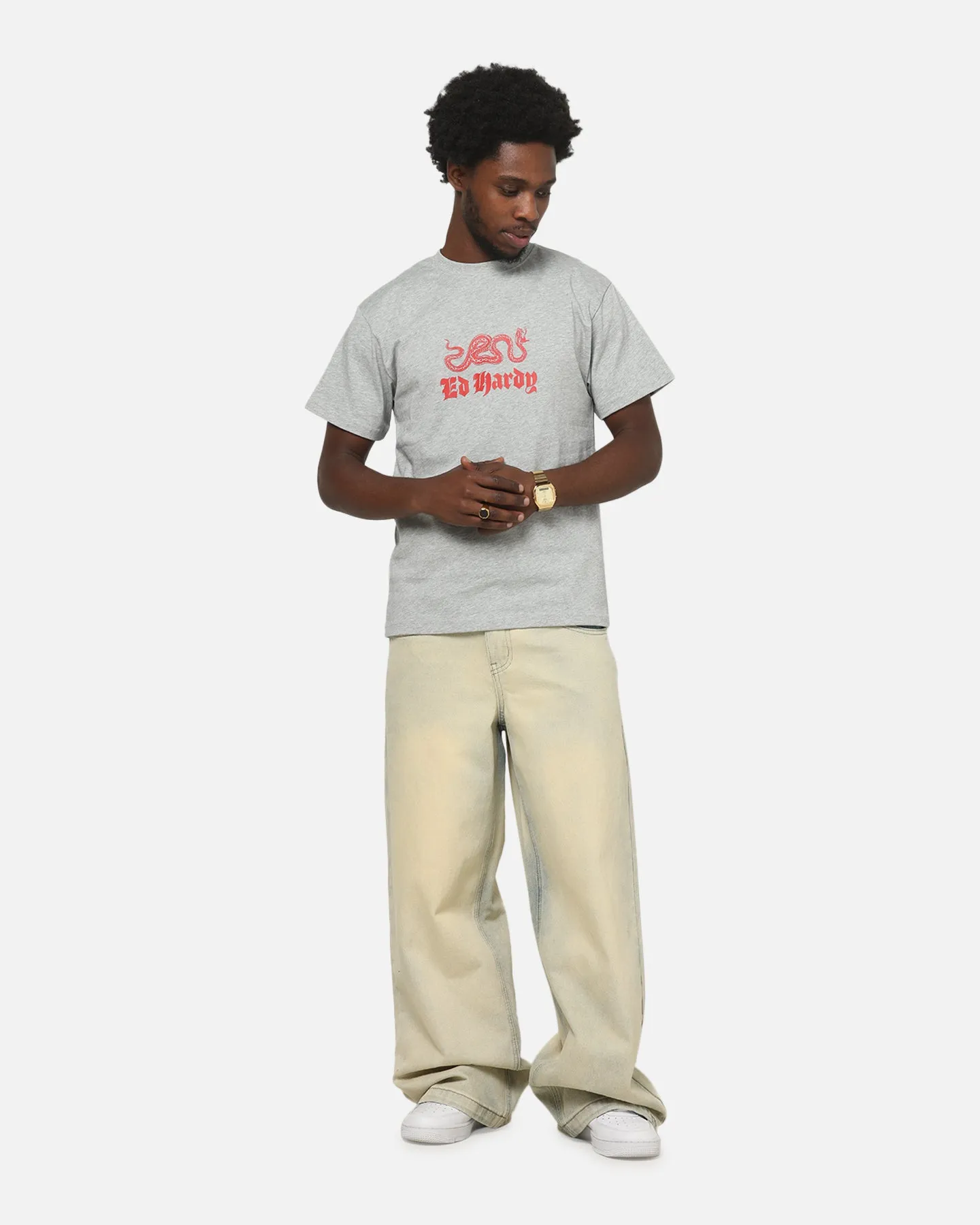 Ed Hardy Venom Fitted T-Shirt Grey Marle sold by Culture Kings product image thumbnail 2