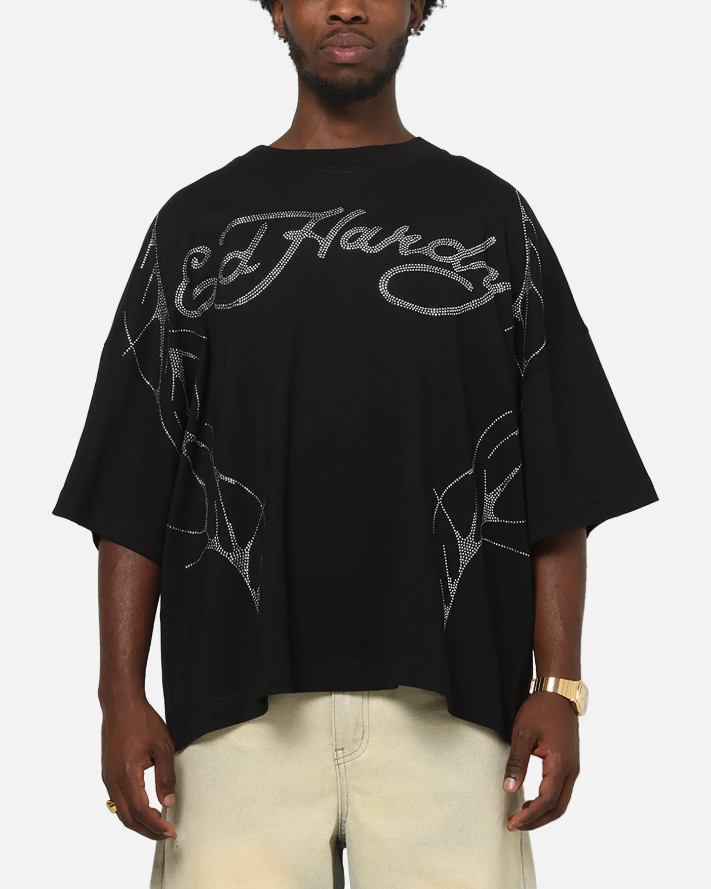 Ed Hardy Cyber Rhinestone T-Shirt Black sold by Culture Kings