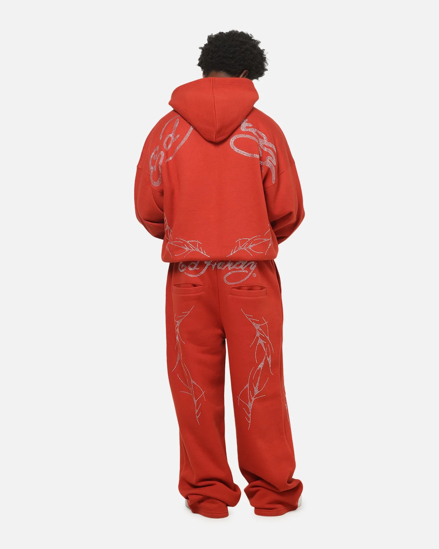 Ed Hardy Cyber Rhinestone Zip-Up Hoodie Red sold by Culture Kings product image thumbnail 4