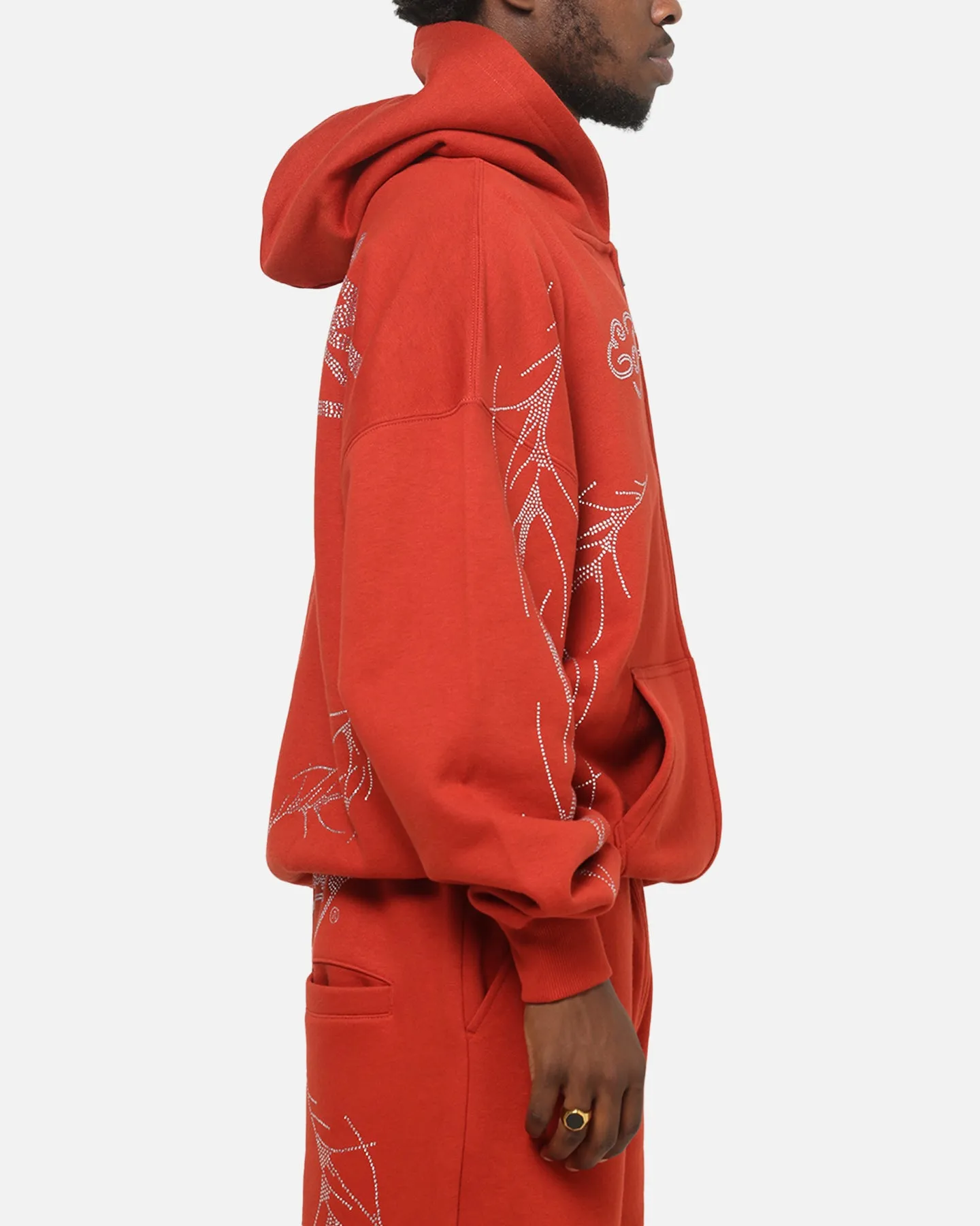 Ed Hardy Cyber Rhinestone Zip-Up Hoodie Red sold by Culture Kings product image thumbnail 5