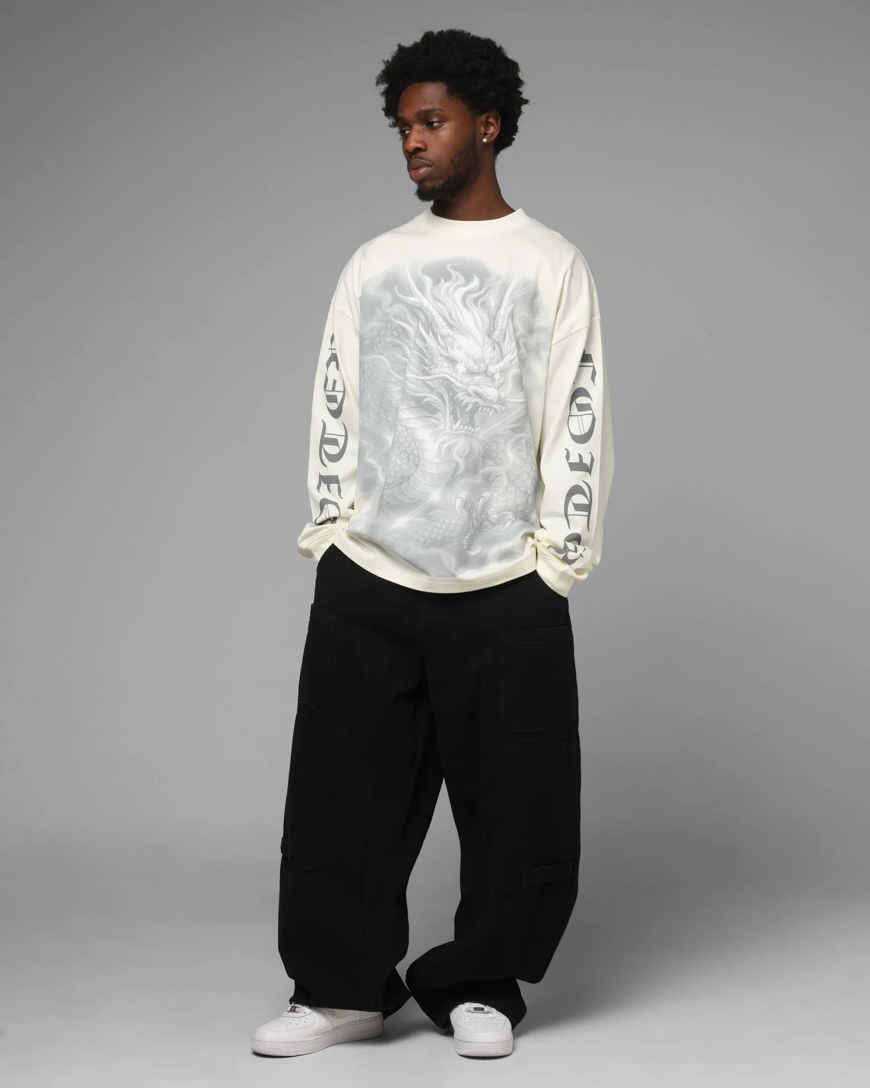 Loiter Drako Airbrish Long Sleeve T-Shirt White sold by Culture Kings product image thumbnail 2