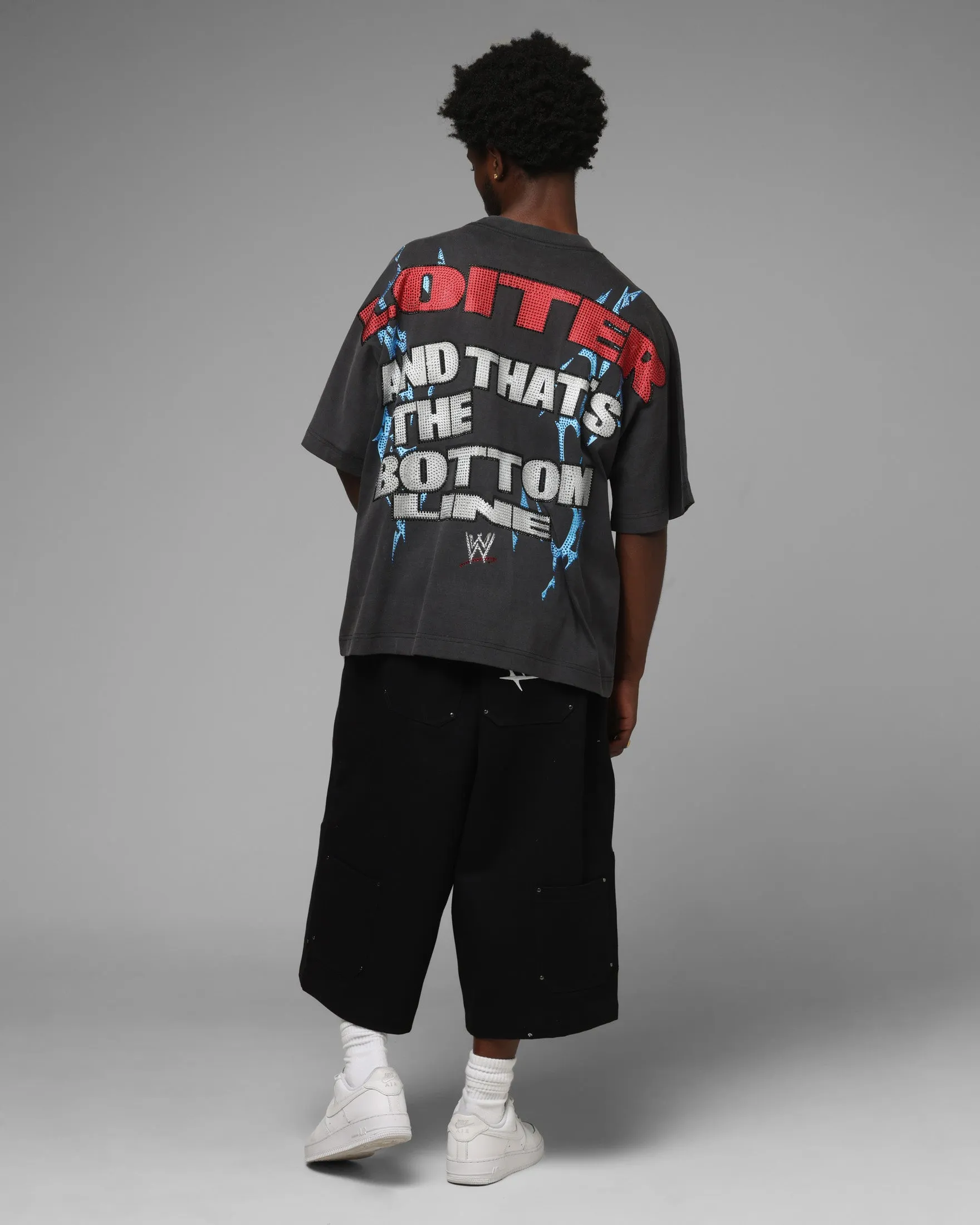 Loiter X WWE Stone Cold Rhinestone T-Shirt Black sold by Culture Kings product image thumbnail 4