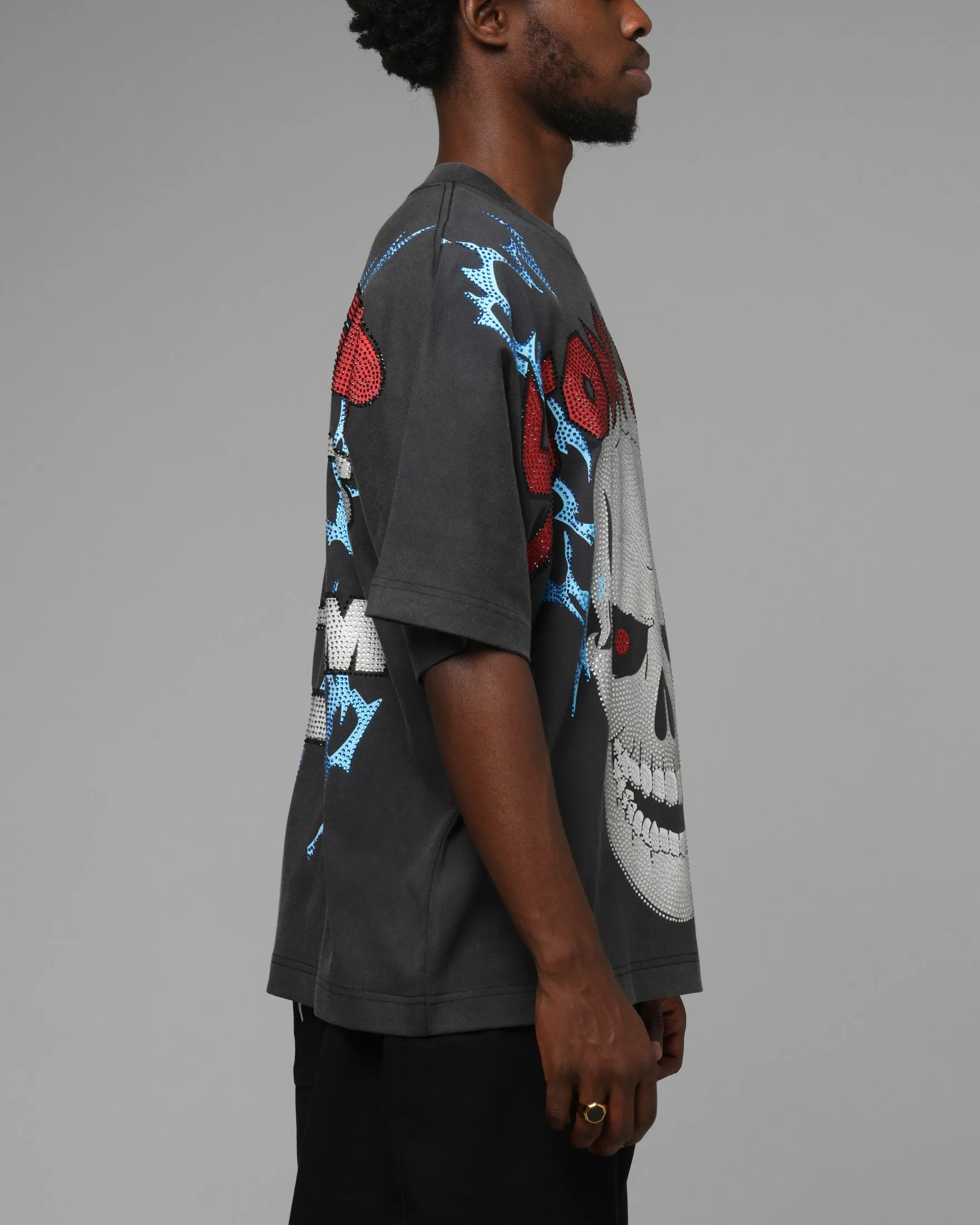 Loiter X WWE Stone Cold Rhinestone T-Shirt Black sold by Culture Kings product image thumbnail 5