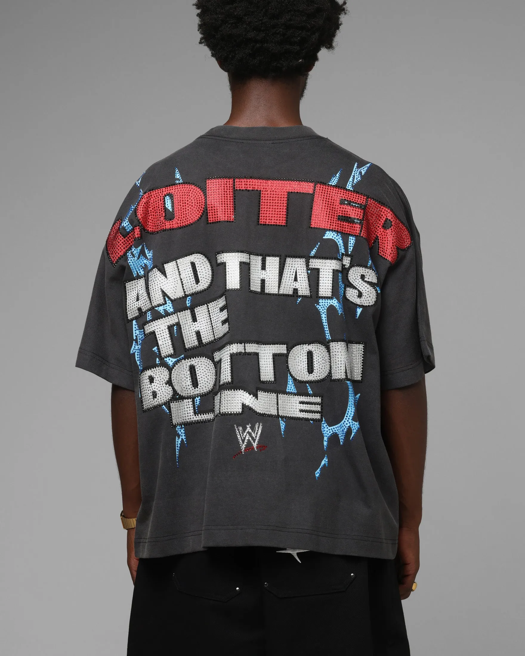 Loiter X WWE Stone Cold Rhinestone T-Shirt Black sold by Culture Kings product image thumbnail 2