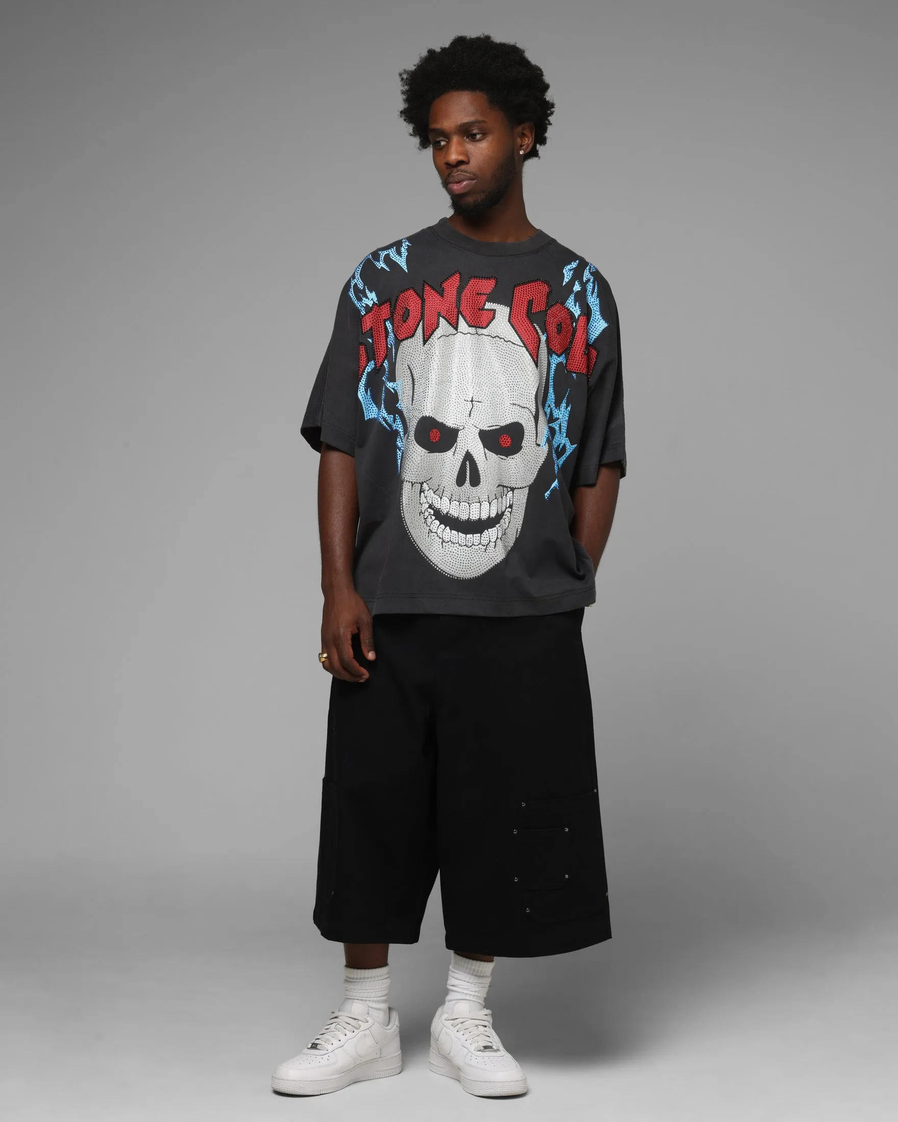 Loiter X WWE Stone Cold Rhinestone T-Shirt Black sold by Culture Kings product image thumbnail 3