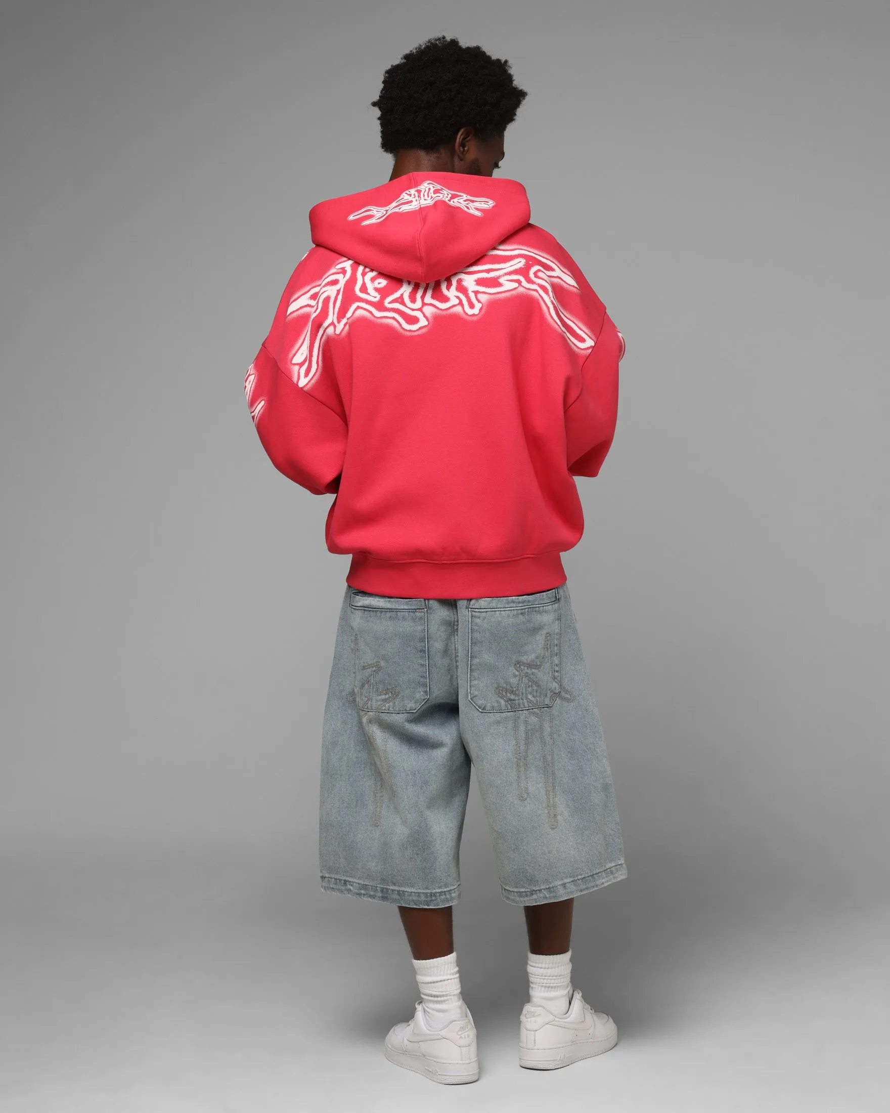 Loiter Dog Pound Airbrush Zip Hoodie Pink sold by Culture Kings product image thumbnail 4