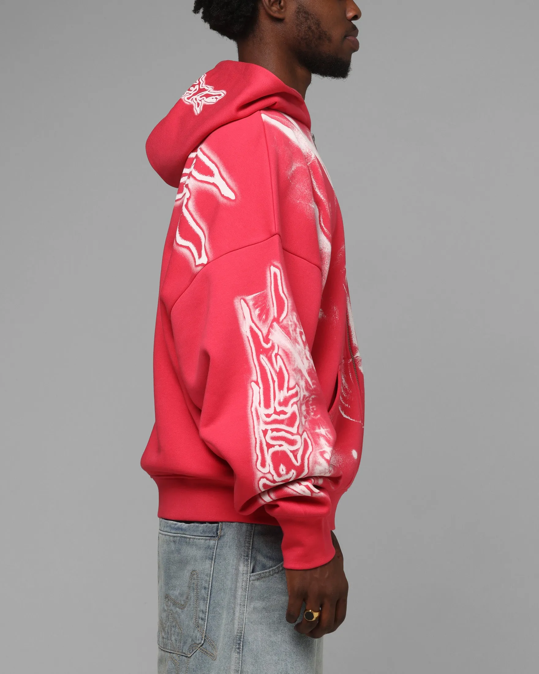 Loiter Dog Pound Airbrush Zip Hoodie Pink sold by Culture Kings product image thumbnail 5