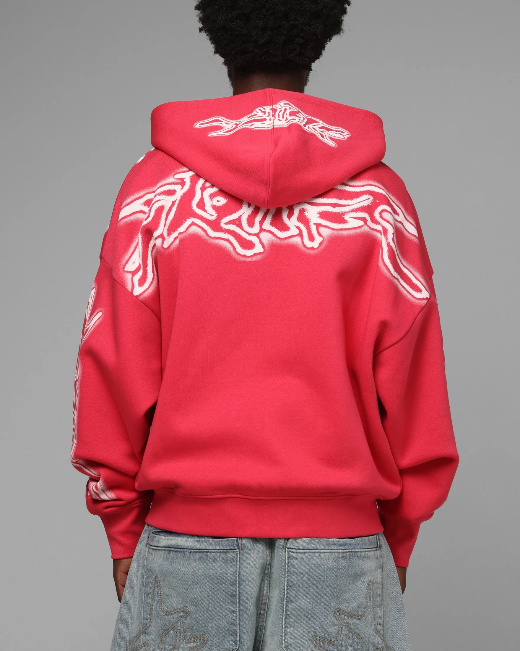 Loiter Dog Pound Airbrush Zip Hoodie Pink sold by Culture Kings product image thumbnail 2